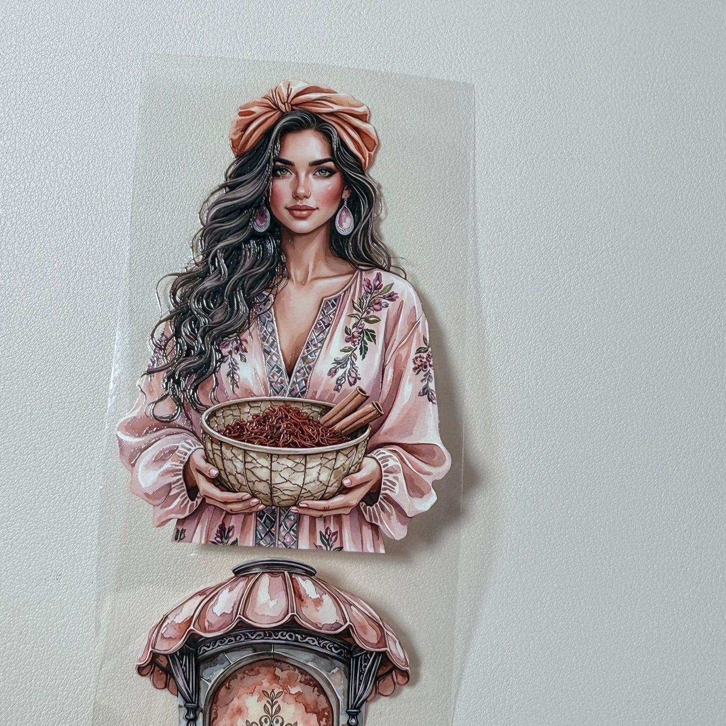 PET 3D raised Moroccan Saffron and Riverstone Dreams tape,one roll fashion, junk journal, scrapbooking,bullet journal, card making.