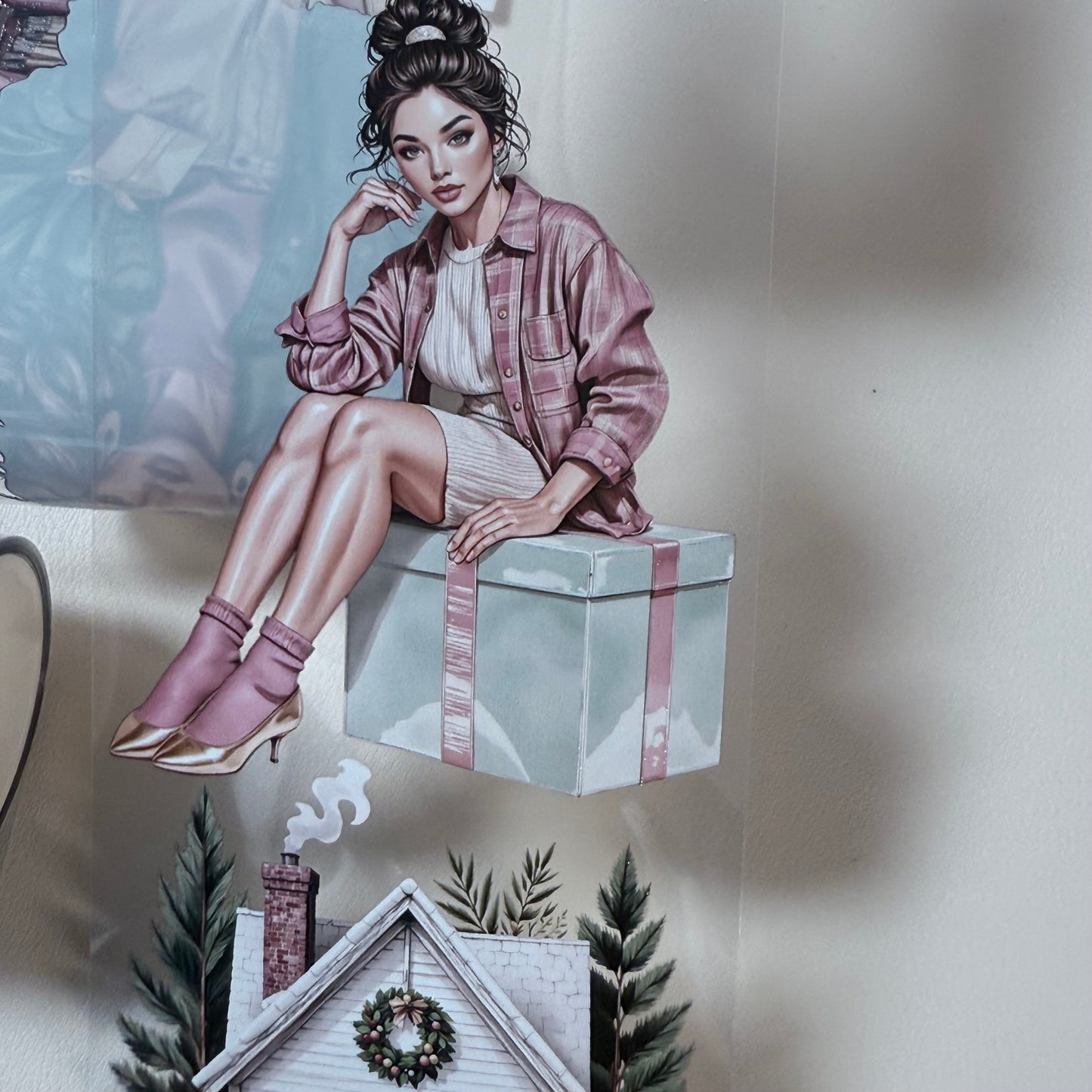 PET 3D raised The Giftmakers and Golden Tidings tape,one roll fashion, junk journal, scrapbooking,bullet journal, card making.