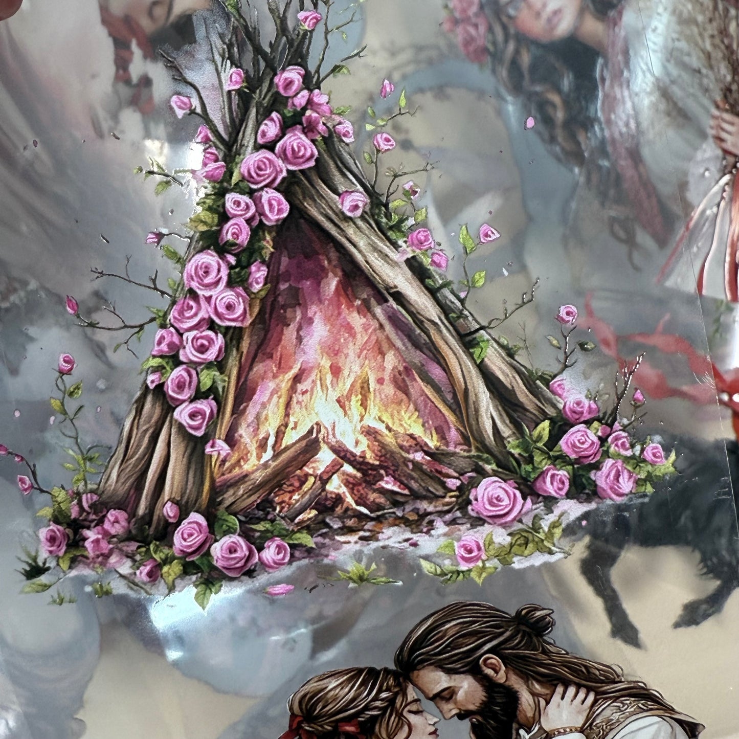 PET 3D raised Slavic Witch and Beltane day tape,one roll fashion, junk journal, scrapbooking,bullet journal, card making.