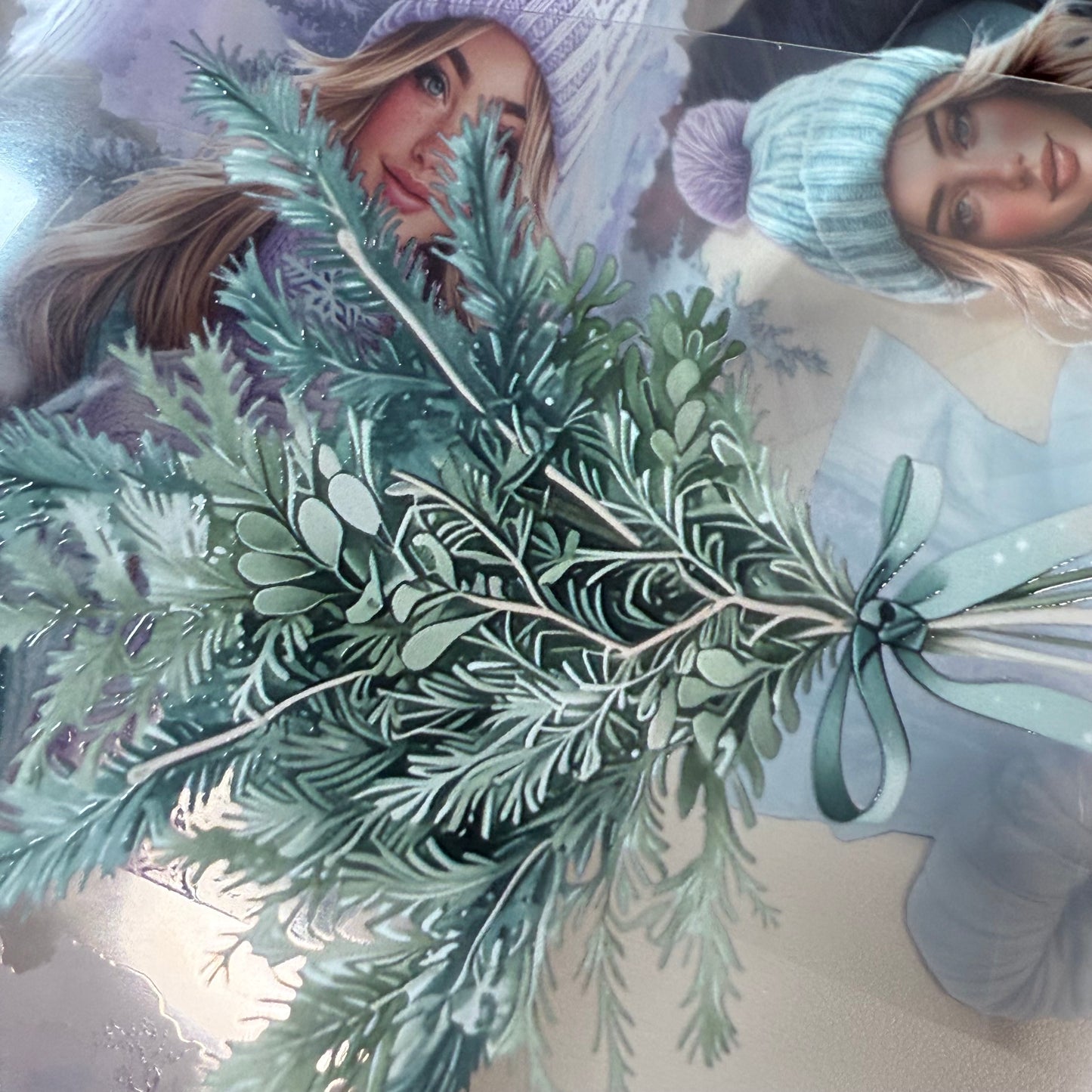 PET 3D raised Winter Evening and Winter Frost tape,one roll fashion, junk journal, scrapbooking,bullet journal, card making.