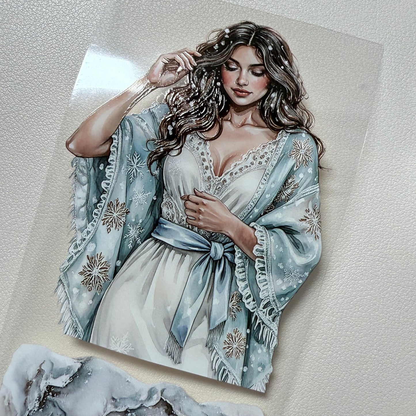 PET 3D raised Frozen Wilderness and Emberwood Tales of Fire and Ice tape,one roll fashion, junk journal, scrapbooking,bullet journal, card making.