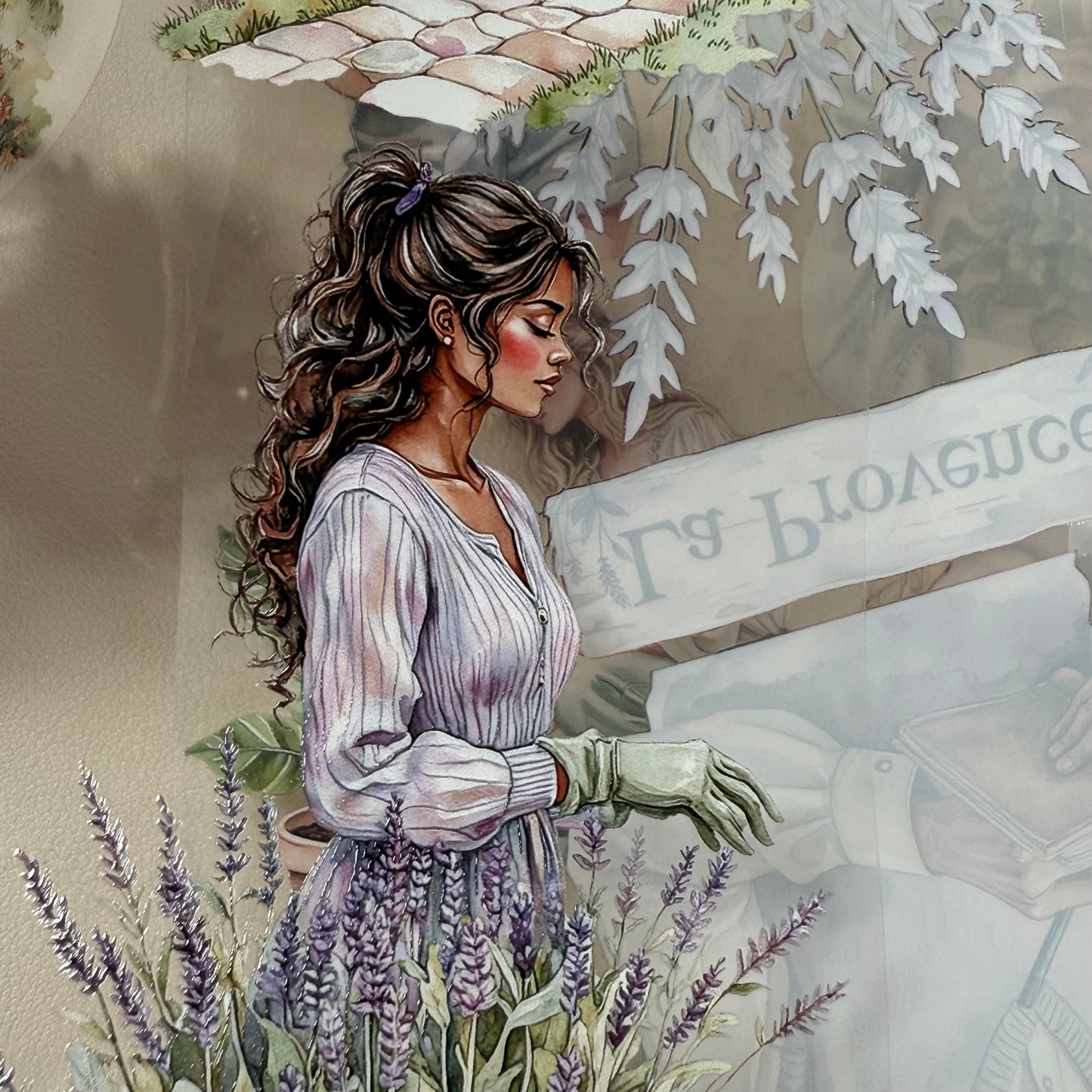 PET 3D raised Wild Lavender and I love plants tape,one roll fashion, junk journal, scrapbooking,bullet journal, card making.