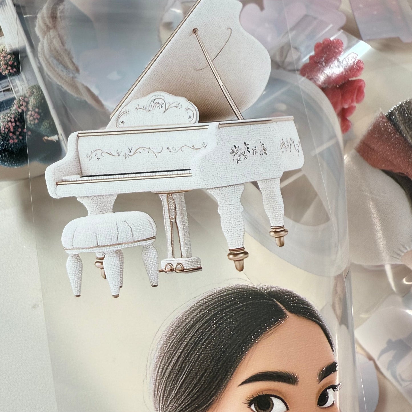 PET 3D raised Whimsical LOVE and Romantic Academia ape,one roll fashion, junk journal, scrapbooking,bullet journal, card making.