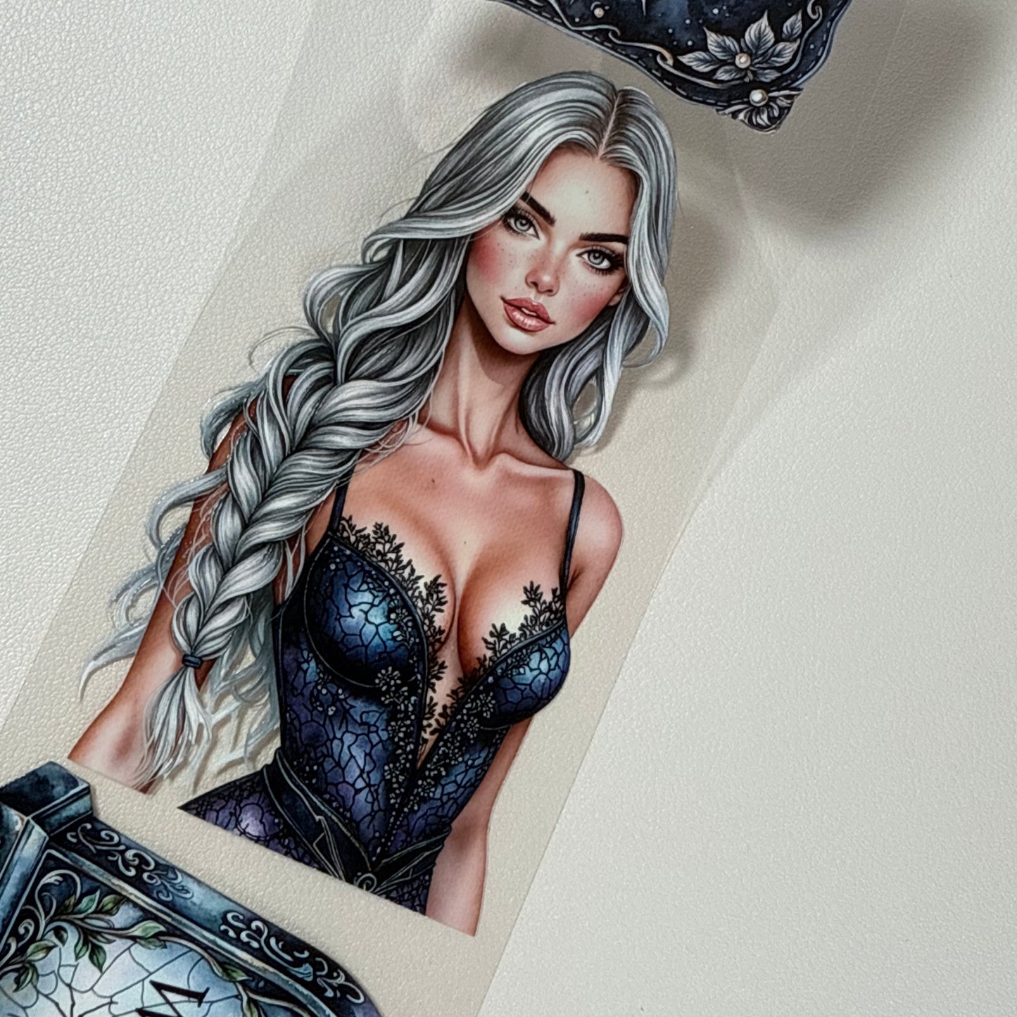 PET 3D raised Spider Queen and Dark Whispers tape,one roll fashion, junk journal, scrapbooking,bullet journal, card making.