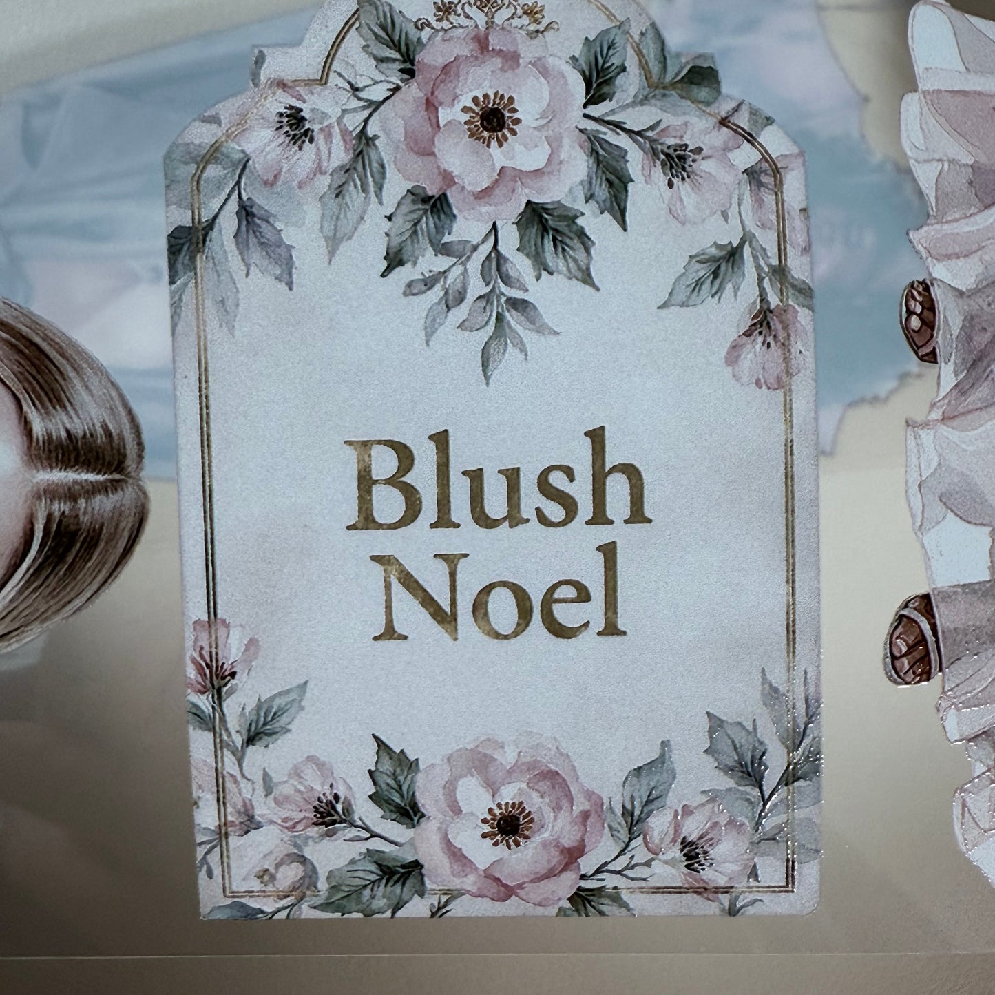 PET 3D raised Blush Noel Studio and Rustic Christmas tape,one roll fashion, junk journal, scrapbooking,bullet journal, card making.