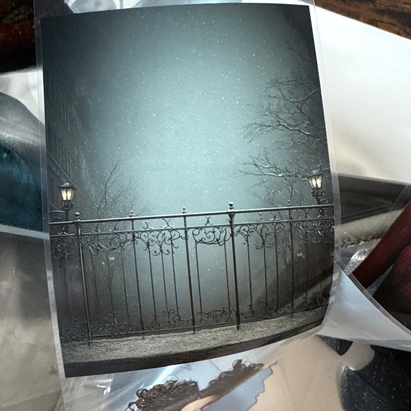 PET 3D raised Winter Woman and Goth Christmas tape,one roll fashion, junk journal, scrapbooking,bullet journal, card making.