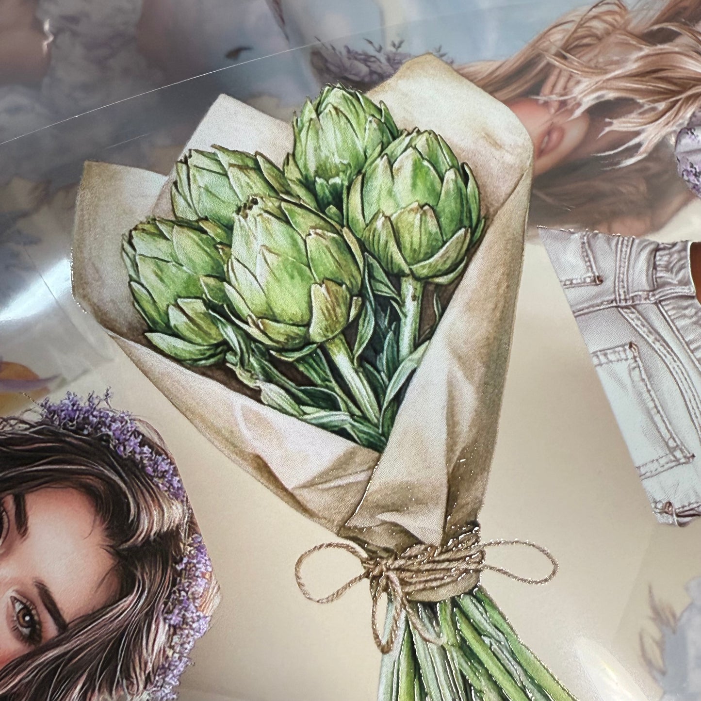 PET 3D raised Lavender Provence and Japanese dreams tape,one roll fashion, junk journal, scrapbooking,bullet journal, card making.