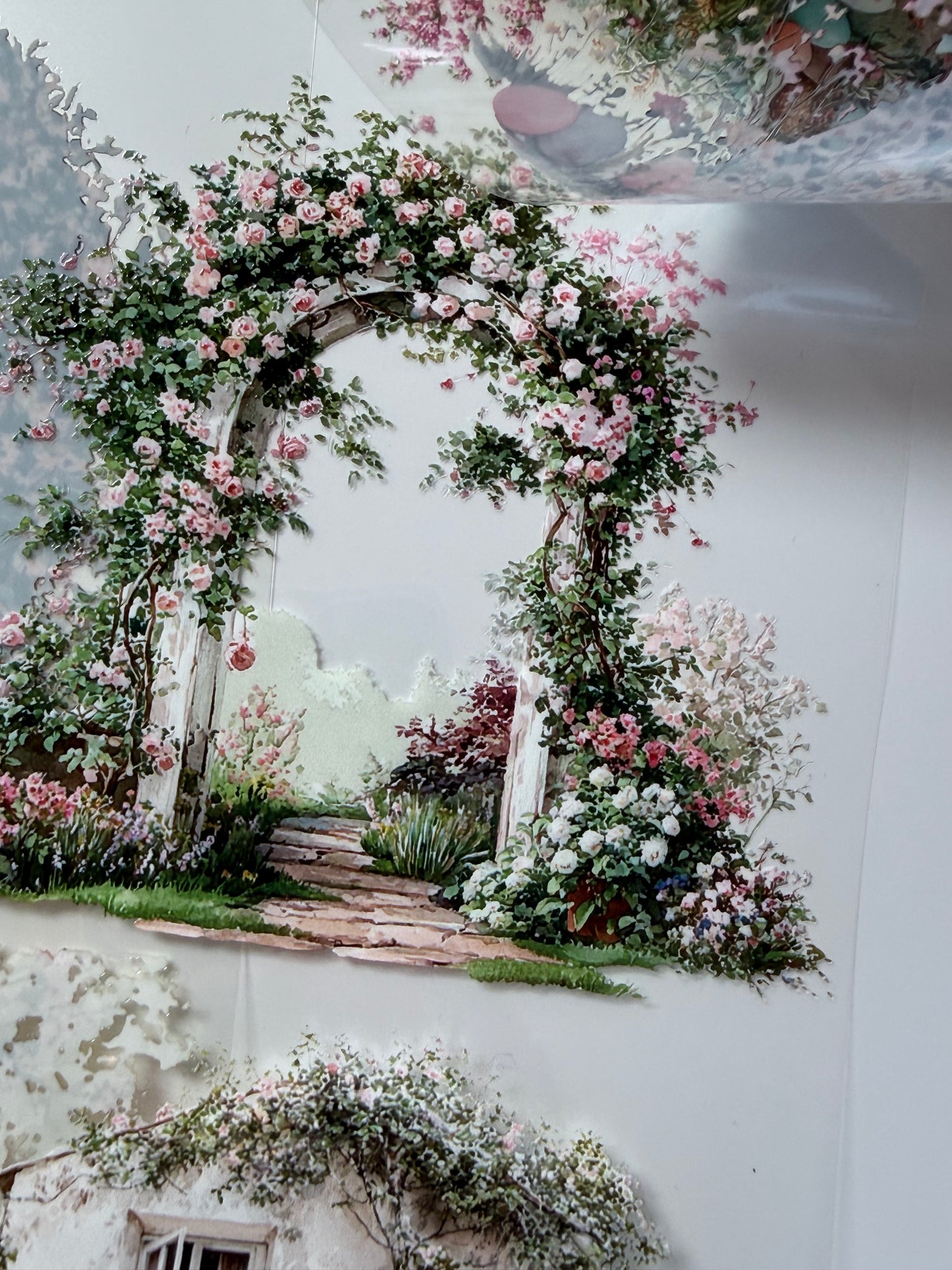 PET 3D raised Spring Landscape 5 tape,one roll fashion, junk journal, scrapbooking,bullet journal, card making.