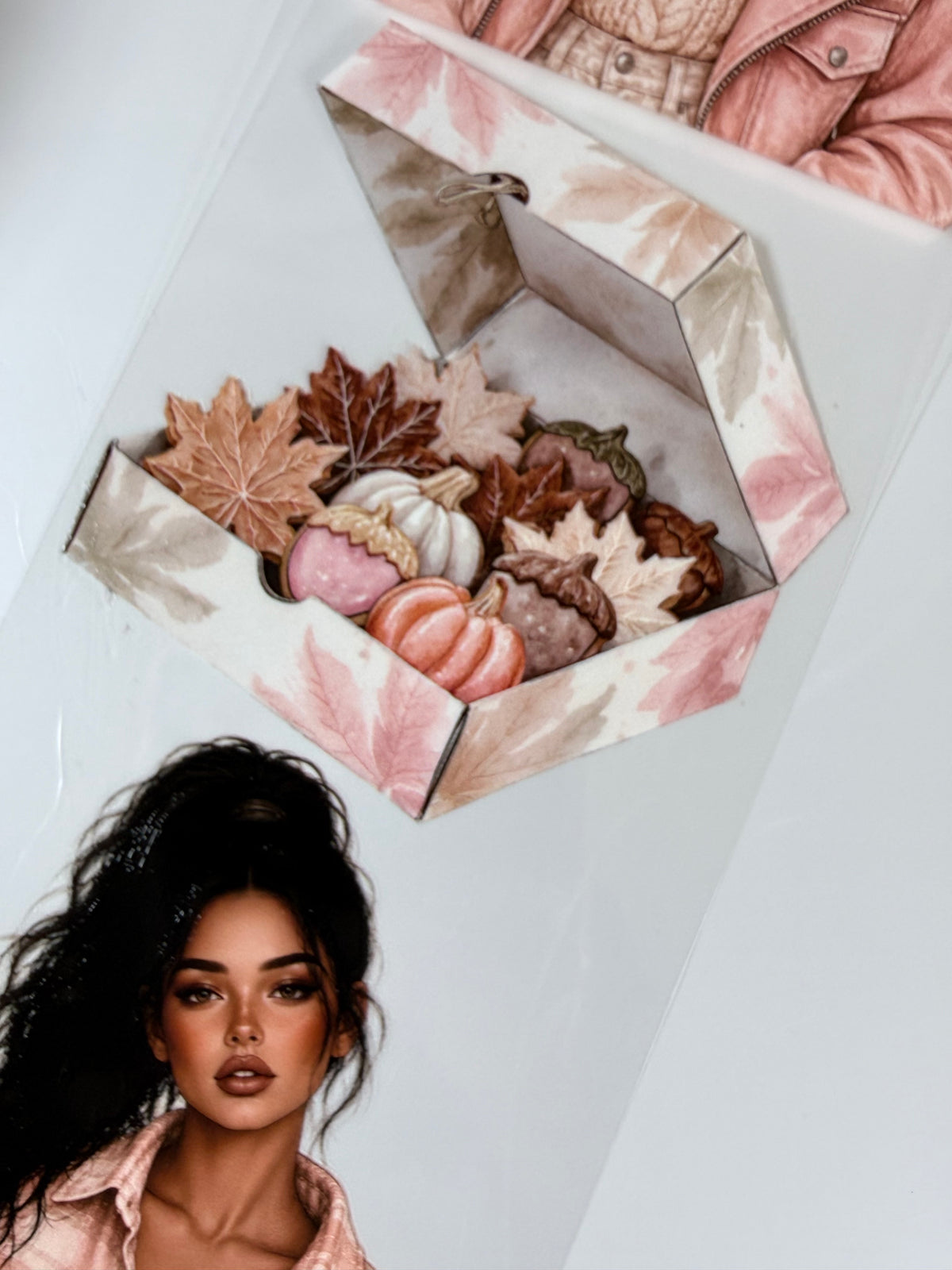 Blush and  Sage Autumn PET 3D raised tape