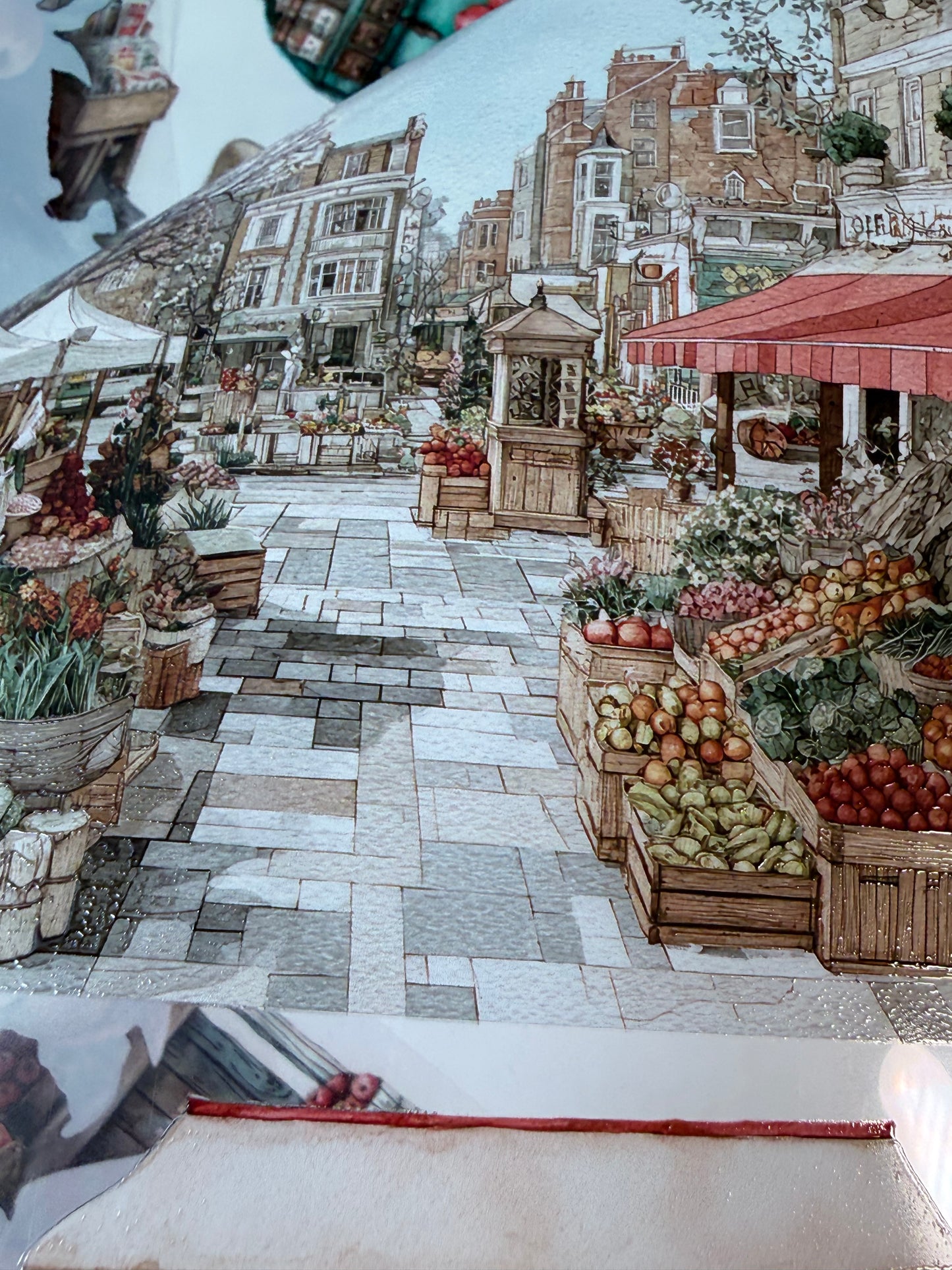 PET 3D raised Summer market Landscape tape
