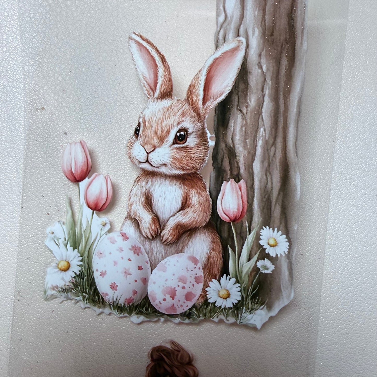 Easter Cottage and Spring Garden PET 3D raised tape,one roll fashion, junk journal, scrapbooking,bullet journal, card making.