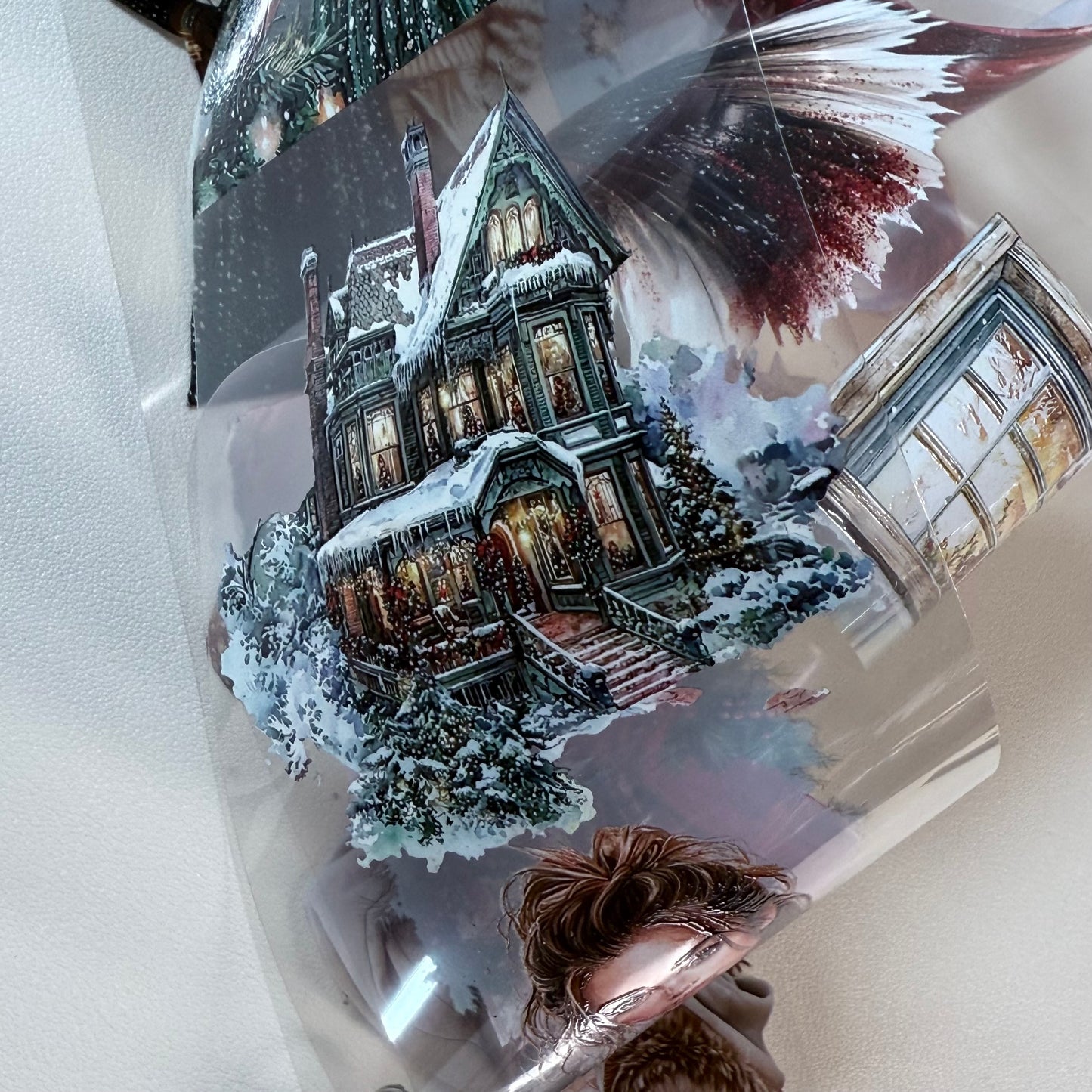 PET 3D raised Traditional Christmas tape,one roll fashion, junk journal, scrapbooking,bullet journal, card making.