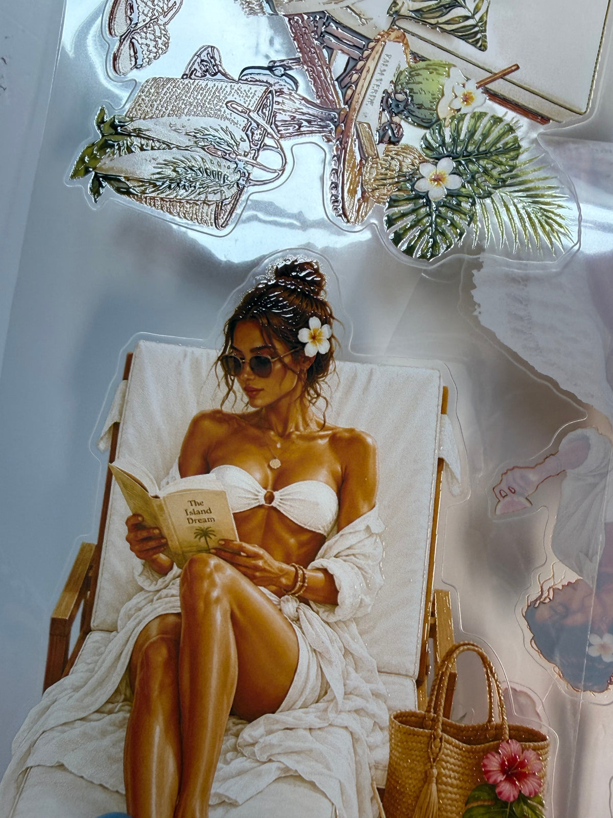 KISSCUT Travel Lifestyle and Tropical Summer PET 3D raised tape,one roll fashion, junk journal, scrapbooking,bullet journal, card making.