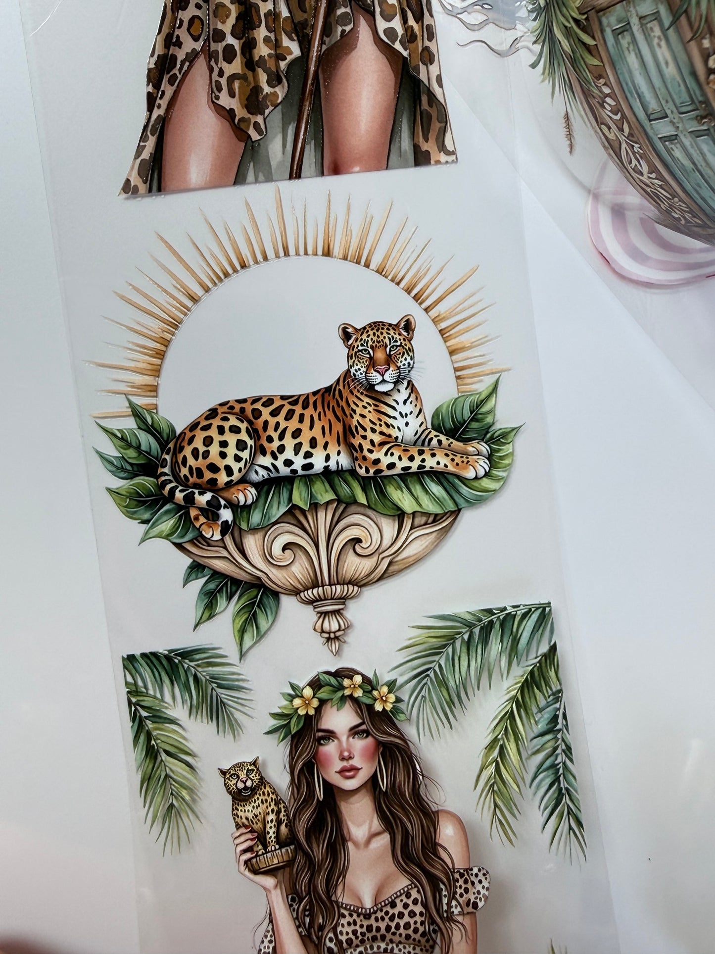 French Beach and Tropical Jaguar Rest PET 3D raised tape