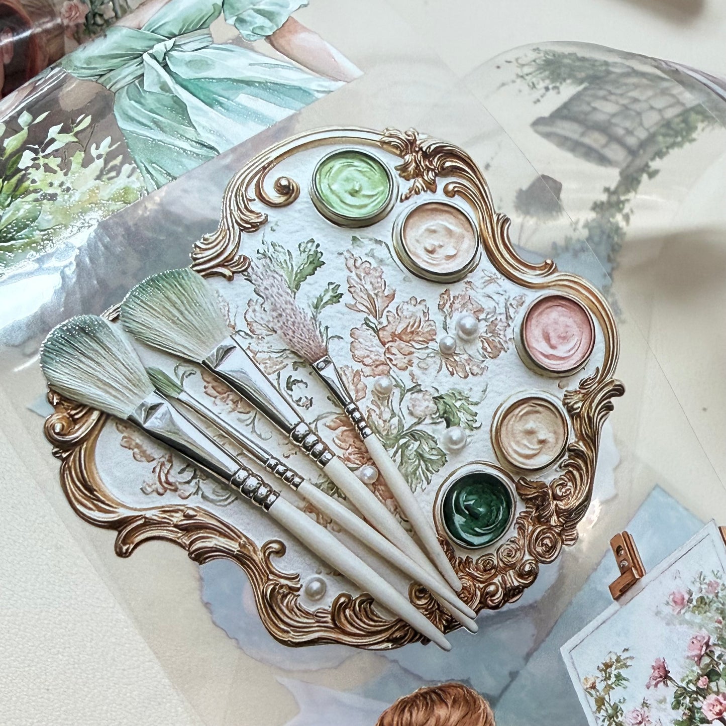 Spring Garden and Unsent Letters PET 3D raised tape,one roll fashion, junk journal, scrapbooking,bullet journal, card making.