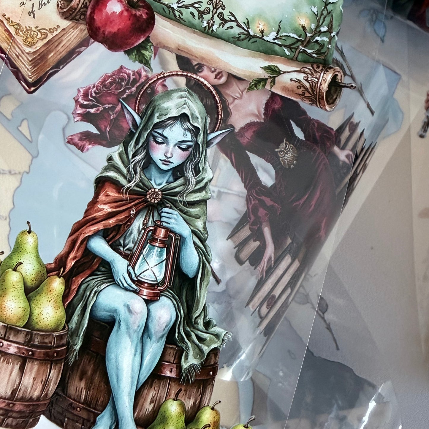 Elves of the Silent Orchard and  Dark Academia Valentine PET 3D raised tape,one roll fashion, junk journal, scrapbooking,bullet journal, card making.