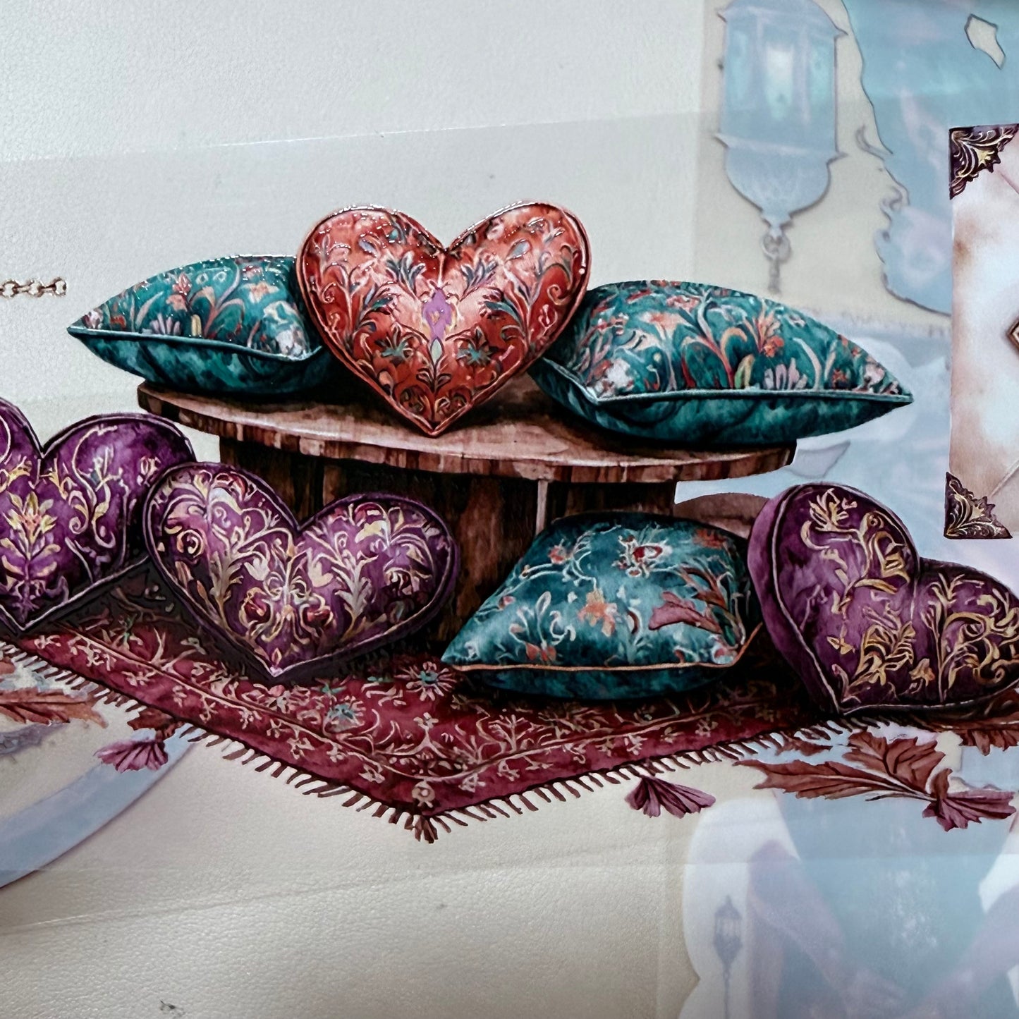 Kasbah Heart Bazaar and Tuscan Vineyard Promises PET 3D raised tape,one roll fashion, junk journal, scrapbooking,bullet journal, card making.