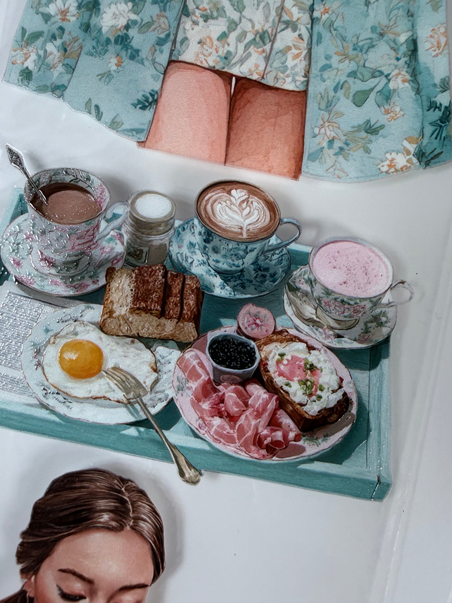 Spring coffee date and Soft garden brunch PET 3D raised tape