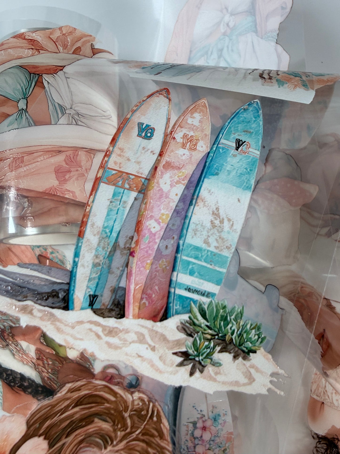 Tropical Island and Coastal Summer PET 3D raised tape