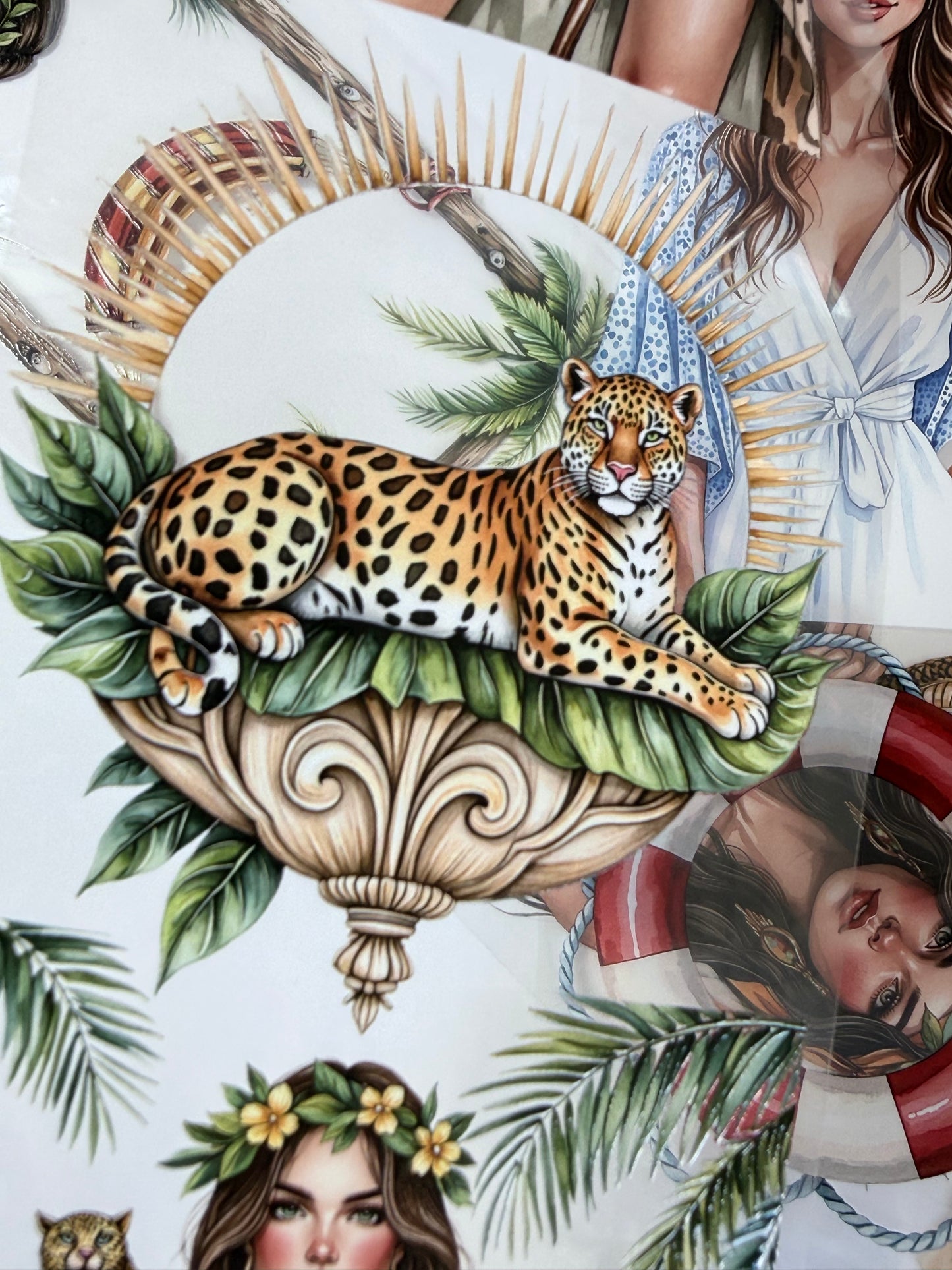 French Beach and Tropical Jaguar Rest PET 3D raised tape