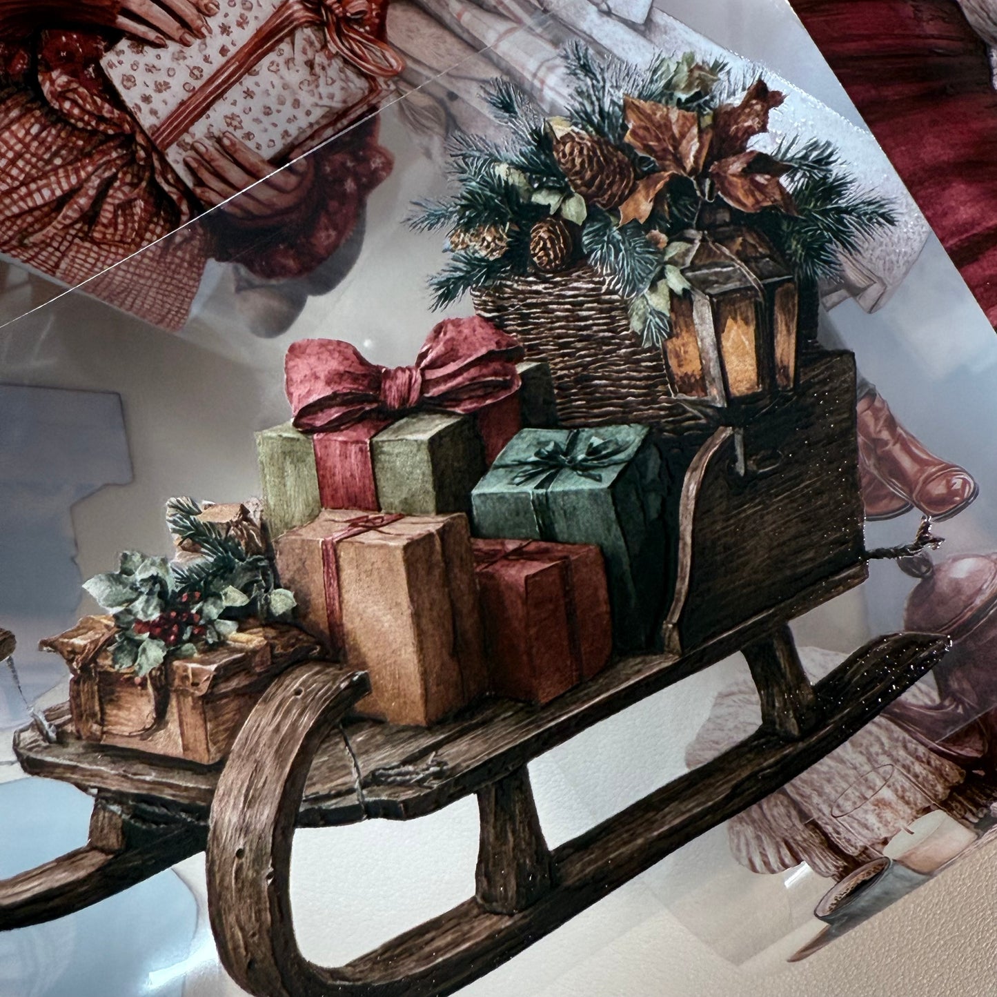 PET 3D raised Winter Hygge and Christmas Cottage tape,one roll fashion, junk journal, scrapbooking,bullet journal, card making.