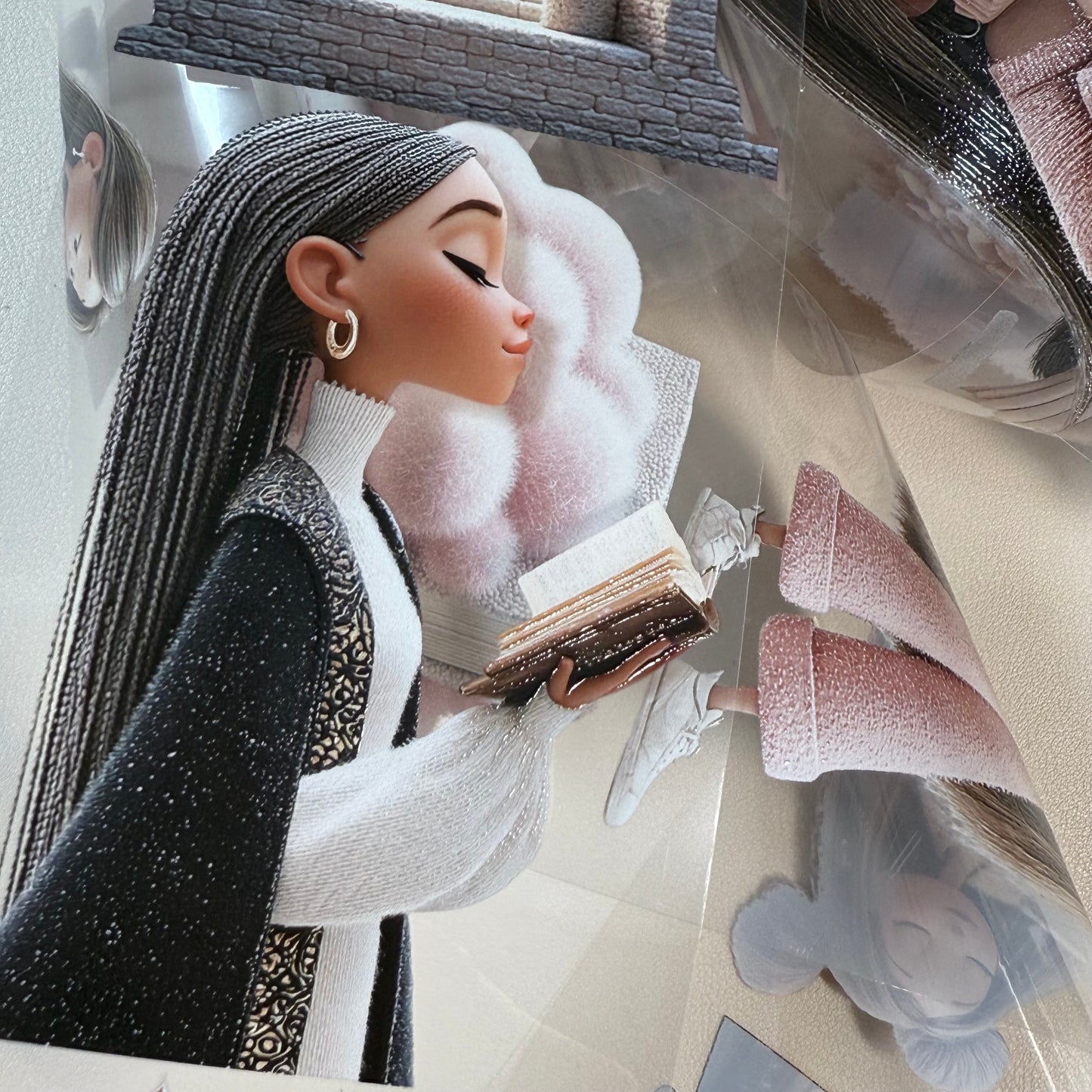 PET 3D raised Whimsical Fluffy Planner and Magic Academia tape,one roll fashion, junk journal, scrapbooking,bullet journal, card making.