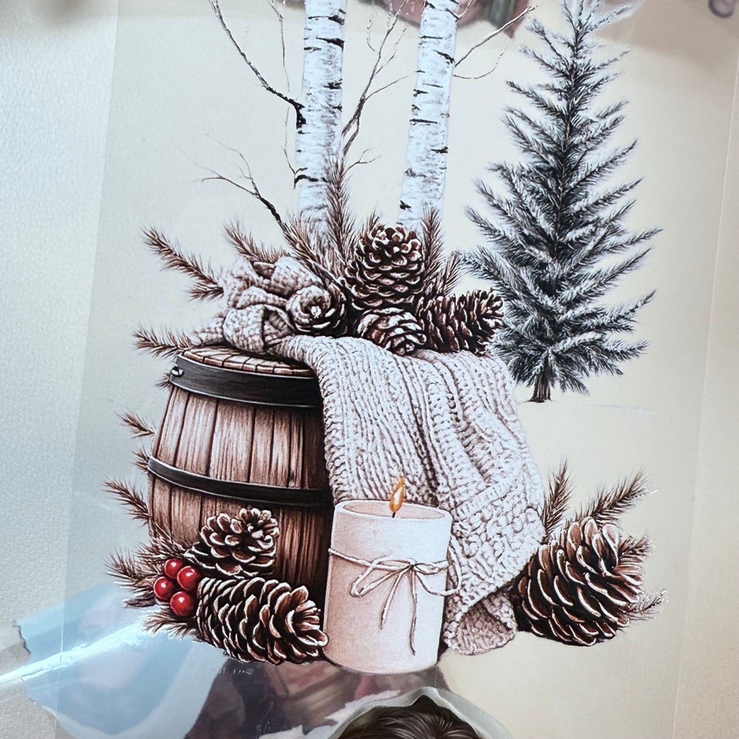 PET 3D raised Traditional Christmas tape,one roll fashion, junk journal, scrapbooking,bullet journal, card making.