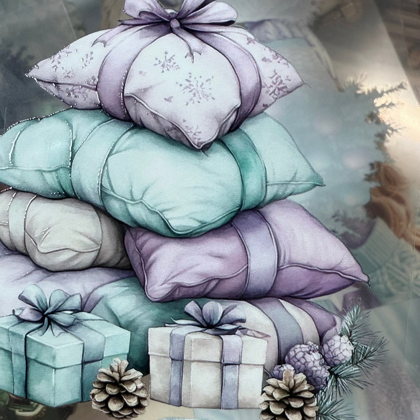 PET 3D raised Winter Evening and Winter Frost tape,one roll fashion, junk journal, scrapbooking,bullet journal, card making.