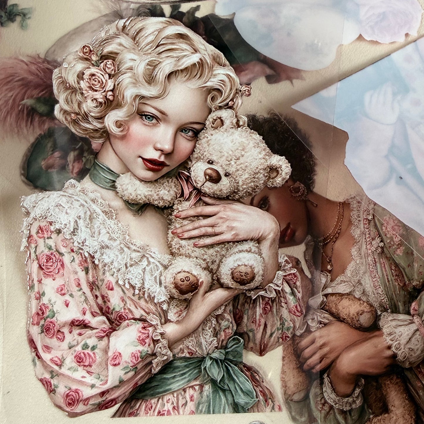 PET Shabby chic romance and Lovely springtime 3D raised tape,one roll fashion, junk journal, scrapbooking,bullet journal, card making.
