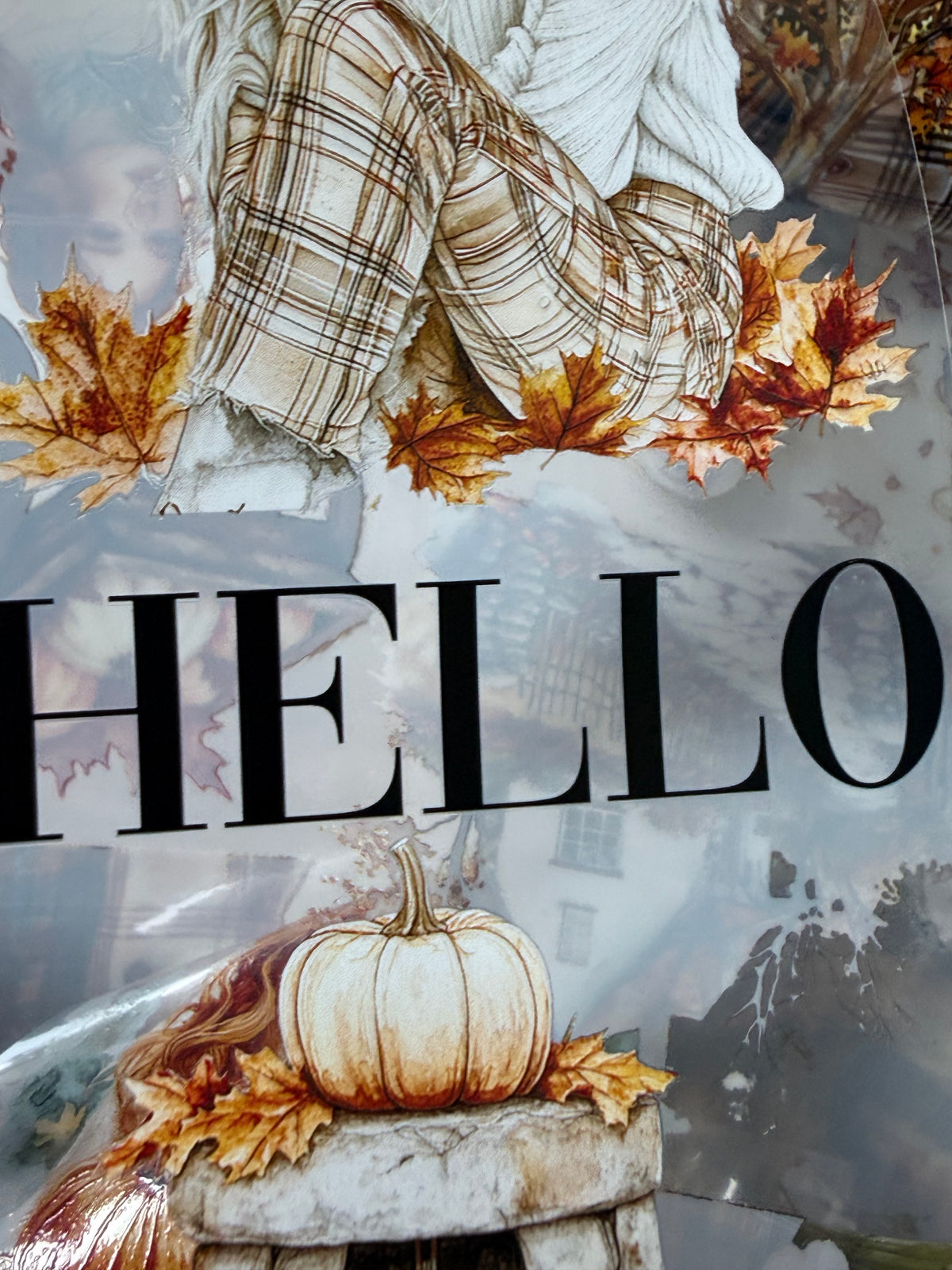 Autumn in forest PET 3D raised tape