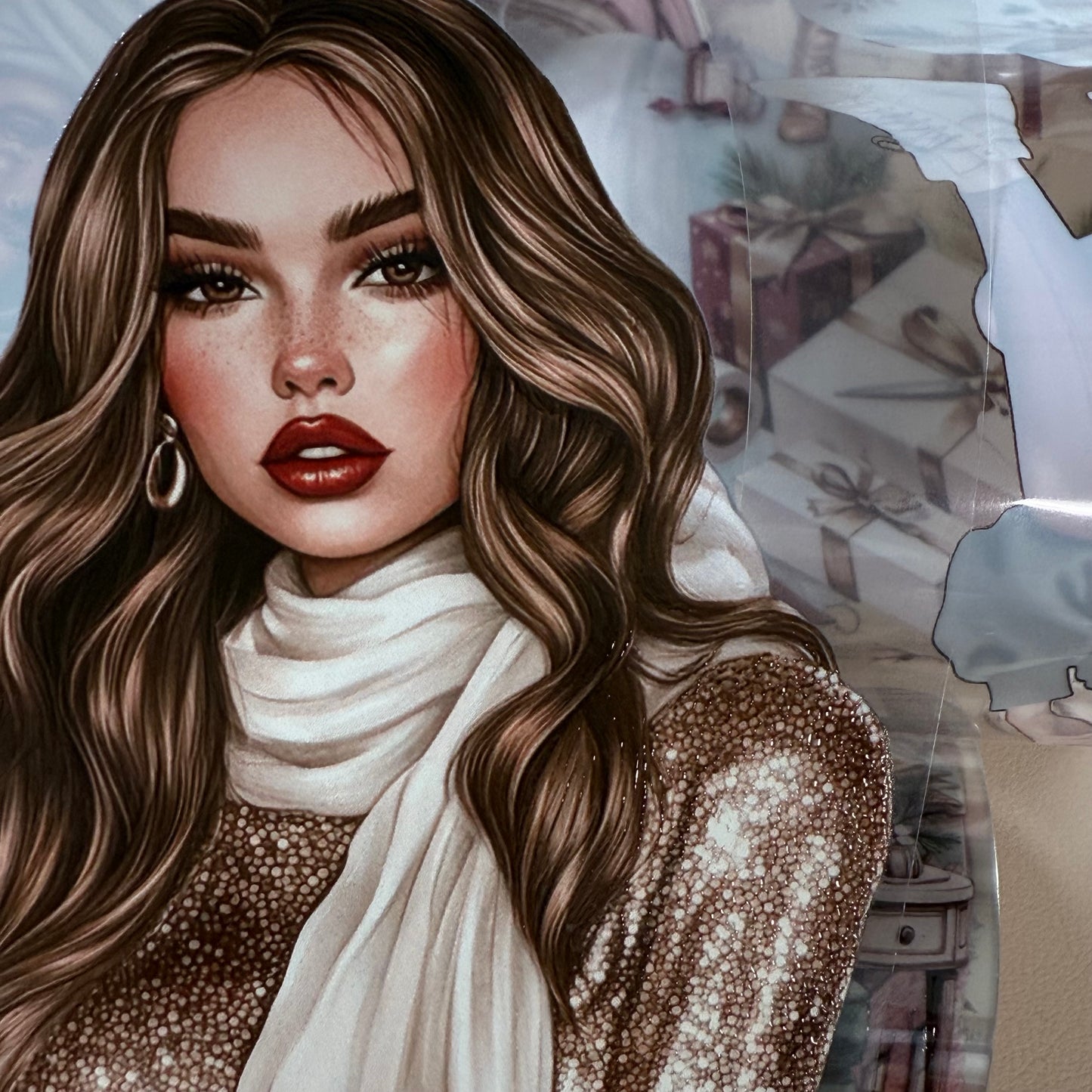 PET 3D raised The Giftmakers and Golden Tidings tape,one roll fashion, junk journal, scrapbooking,bullet journal, card making.