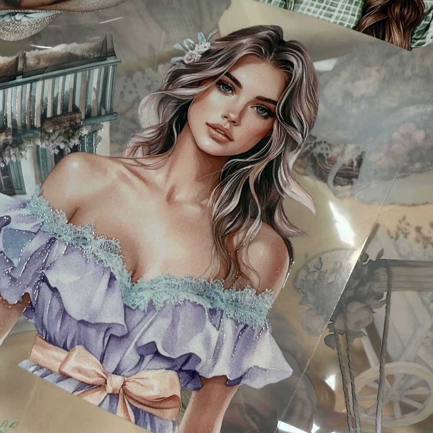 PET 3D raised Petal Haven and Breezy Blooms tape,one roll fashion, junk journal, scrapbooking,bullet journal, card making.