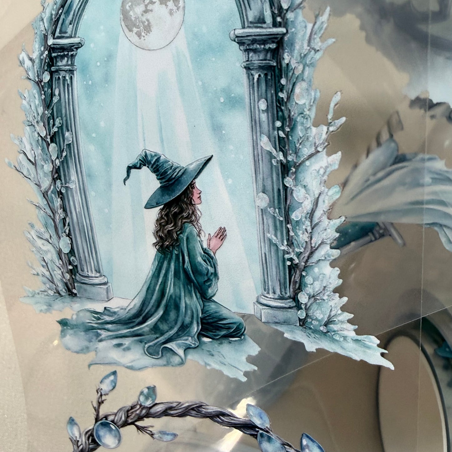 Azure Witch and Whispers of the Starfall PET 3D raised tape,one roll fashion, junk journal, scrapbooking,bullet journal, card making.