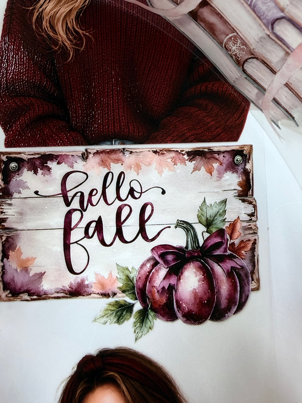 Cozy Book Café and Burgundy Autumn PET 3D raised tape