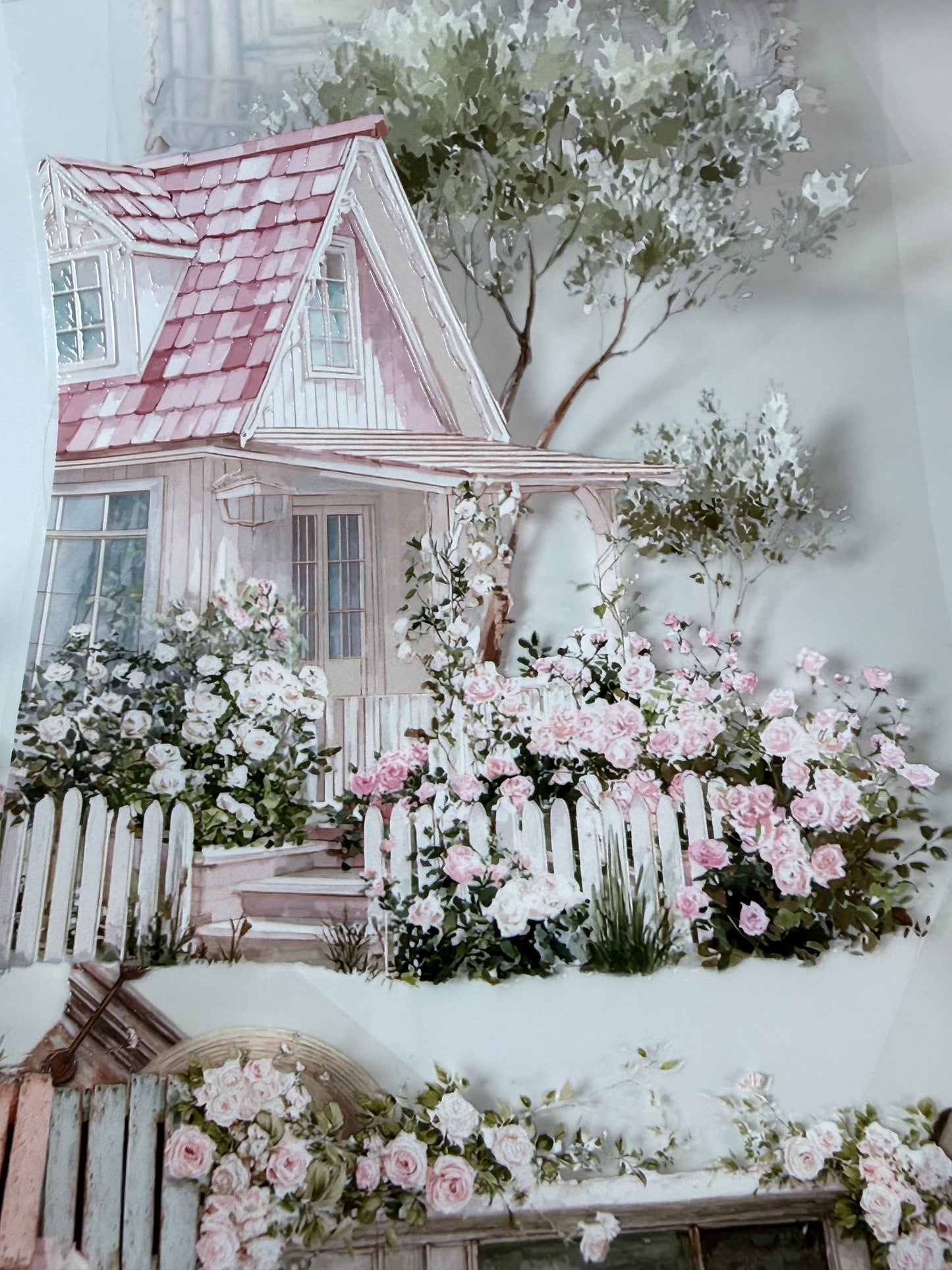 PET 3D raised Spring Landscape 6 tape,one roll fashion, junk journal, scrapbooking,bullet journal, card making.