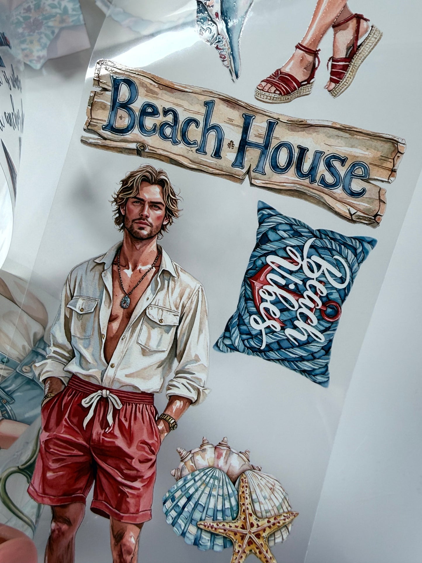 Beach Please and Cap Azure PET 3D raised tape