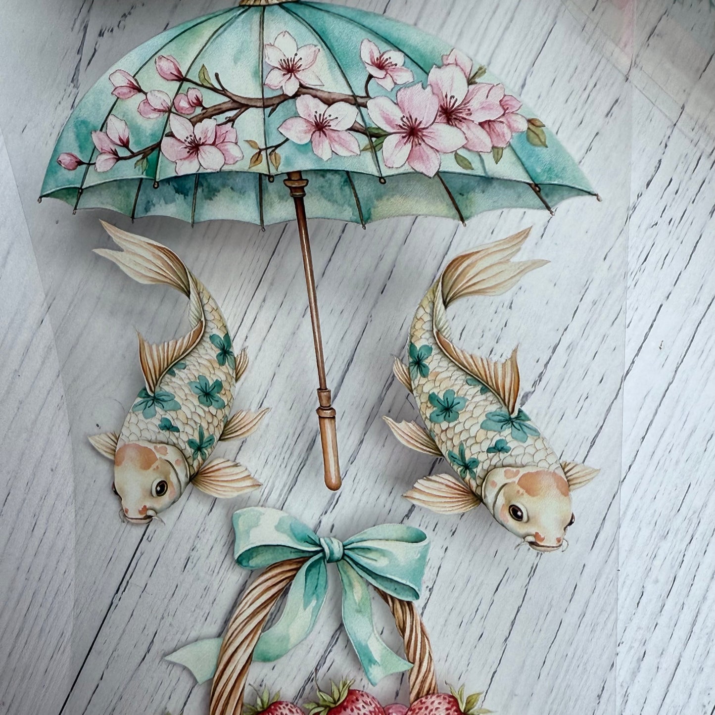 PET 3D raised Tranquil Garden and  Rustic Fairytale tape,one roll fashion, junk journal, scrapbooking,bullet journal, card making.