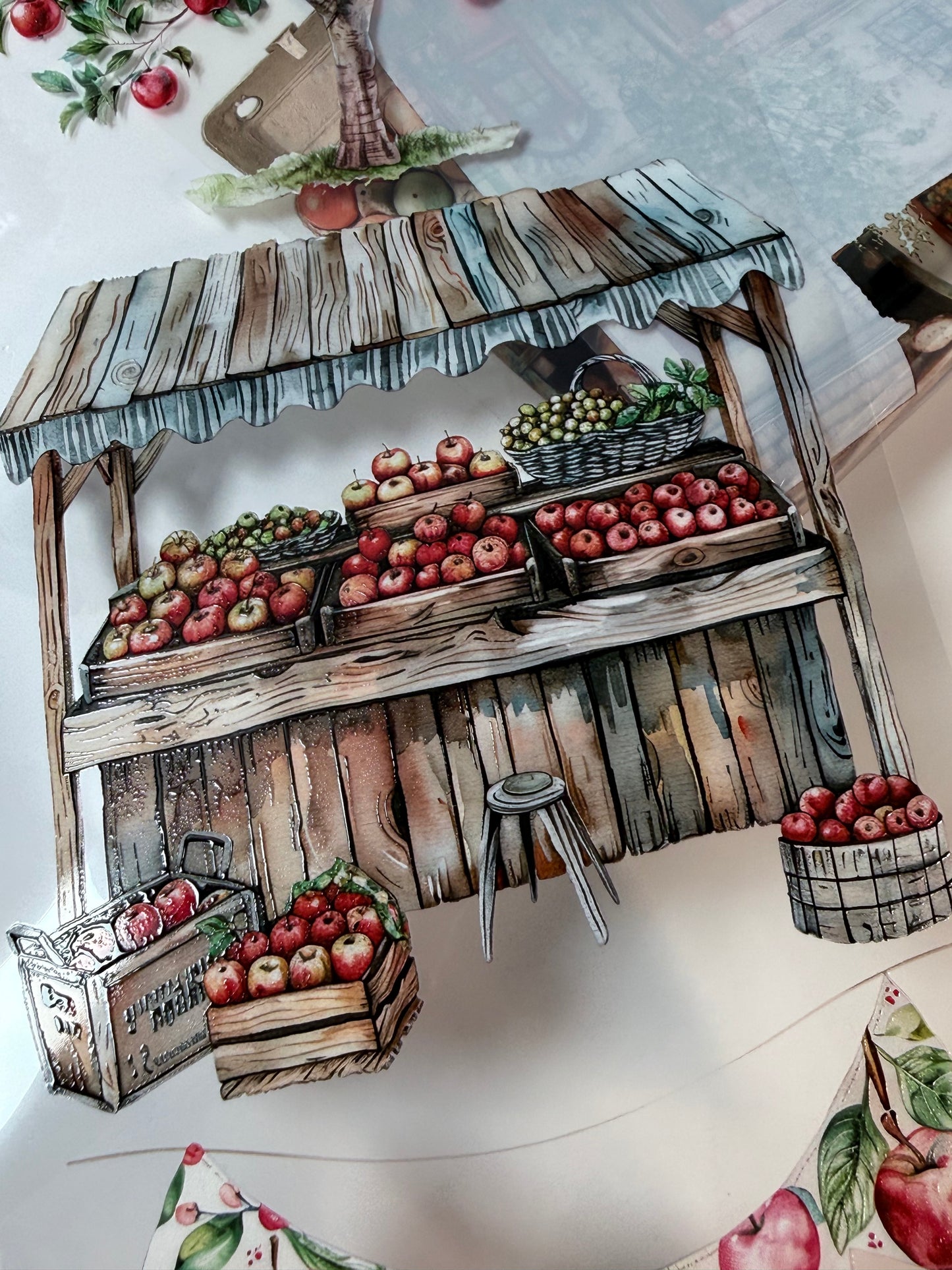 PET 3D raised Summer market Landscape tape