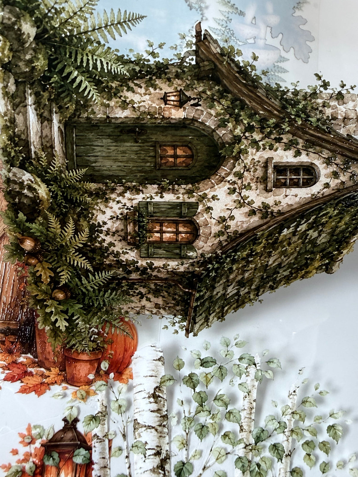 Forest and Amber autumn Landscape PET 3D raised tape.