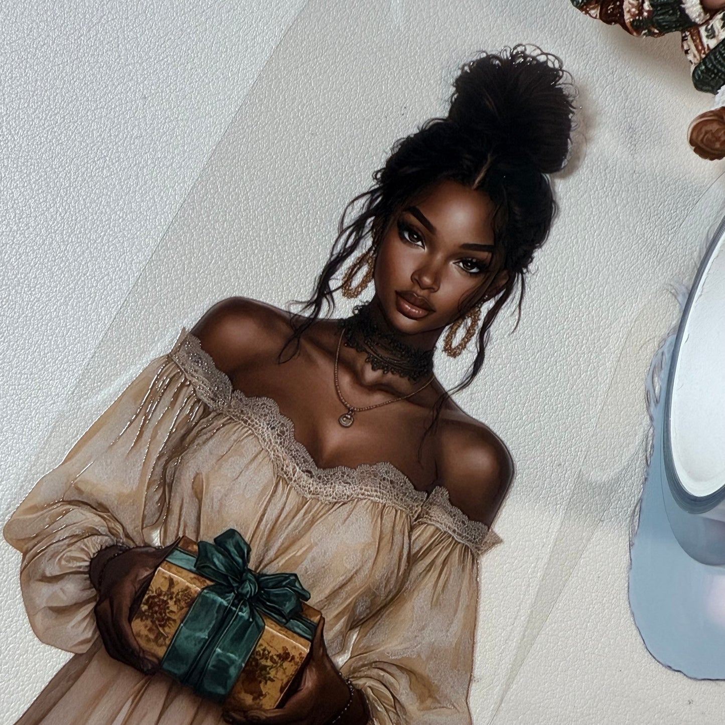 PET 3D raised Christmas Gold and Merry Christmas tape,one roll fashion, junk journal, scrapbooking,bullet journal, card making.