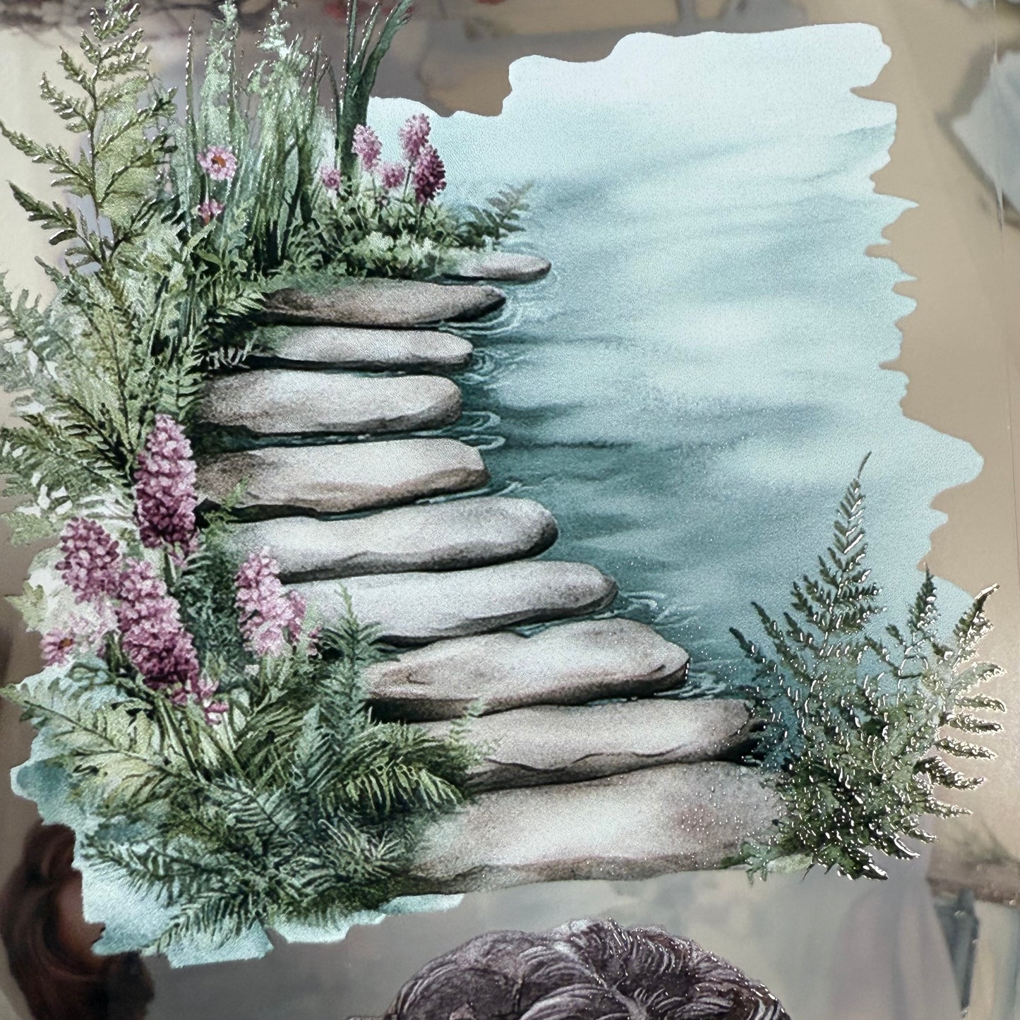 PET 3D raised Floral Drift and Deep Romance tape,one roll fashion, junk journal, scrapbooking,bullet journal, card making.