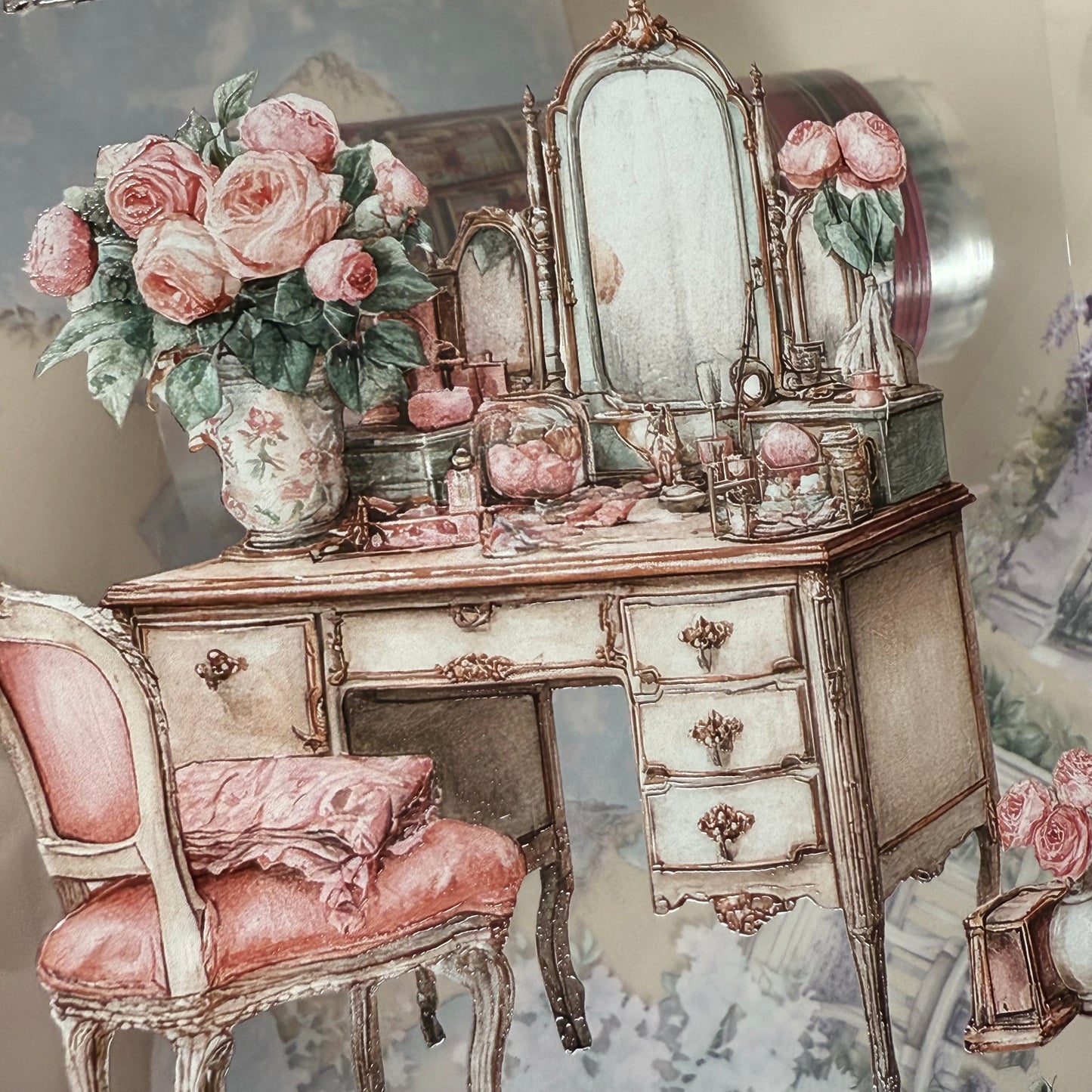 PET 3D raised Spring-Winter Landscape tape,one roll fashion, junk journal, scrapbooking,bullet journal, card making.