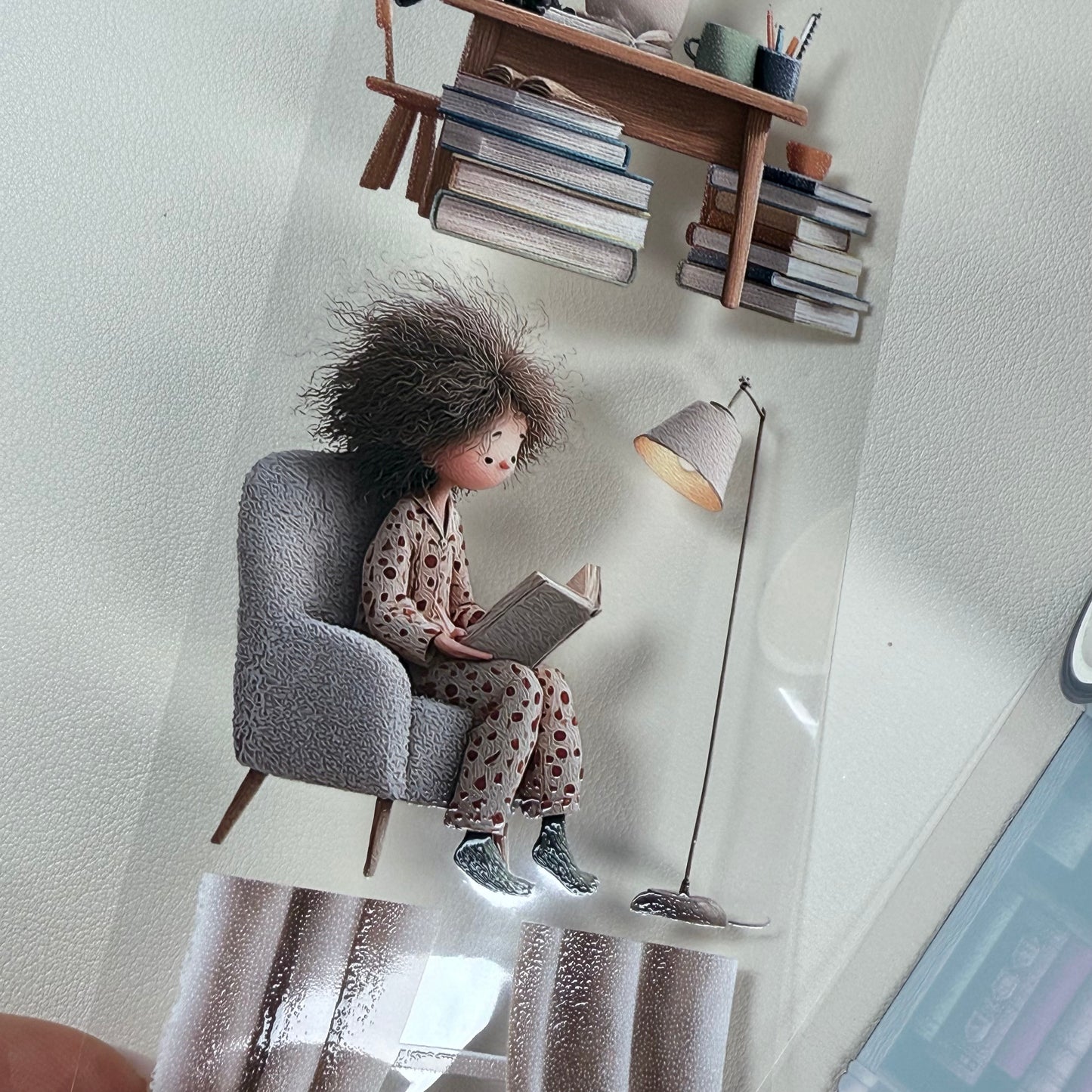 PET 3D raised Mulberry Academia and Whimsical Book Lover tape,one roll fashion, junk journal, scrapbooking,bullet journal, card making.