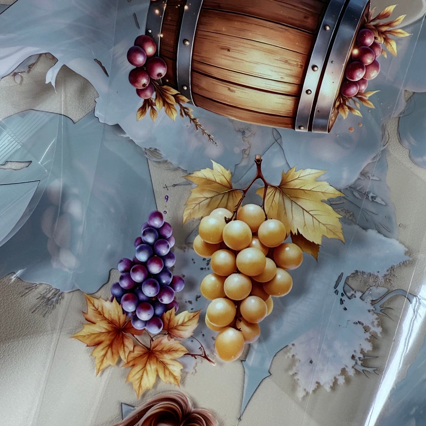 PET 3D raised Autumn Enchantment and Vineyard tape,one roll fashion, junk journal, scrapbooking,bullet journal, card making.