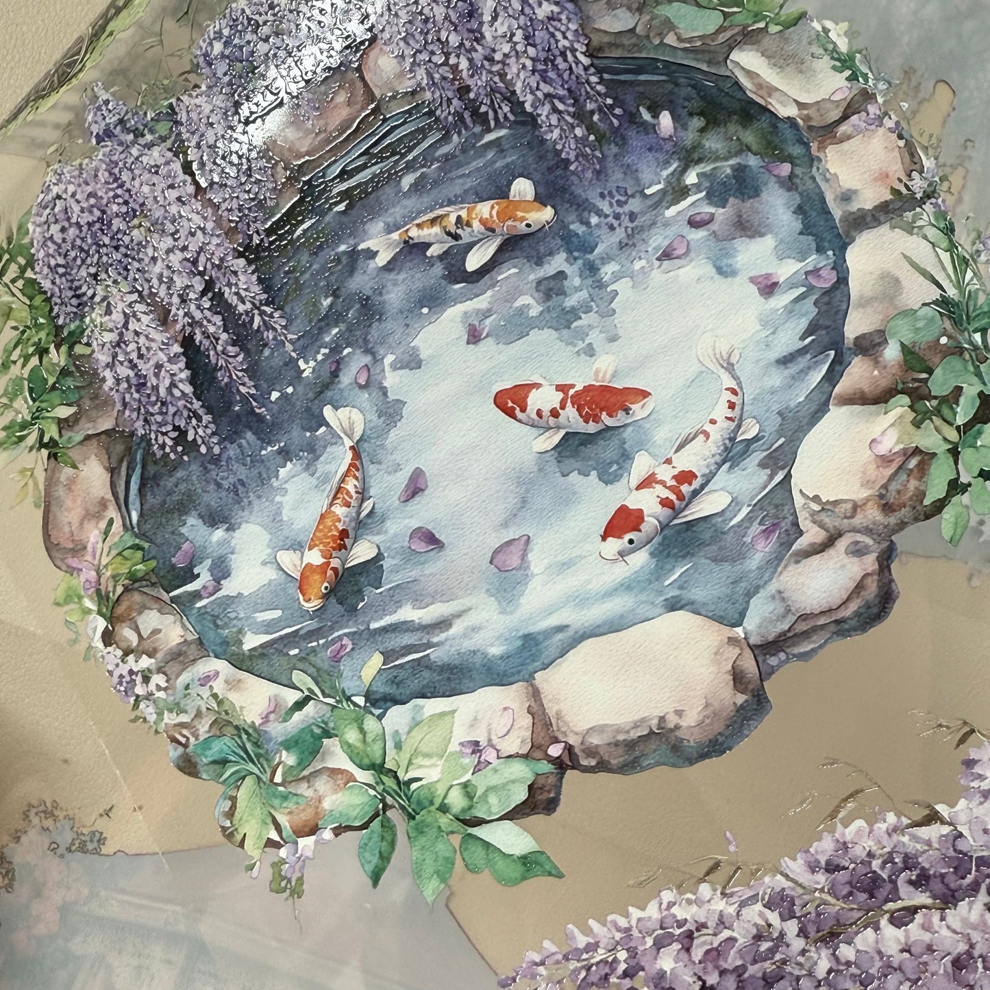 PET 3D raised Spring-Winter Landscape tape,one roll fashion, junk journal, scrapbooking,bullet journal, card making.