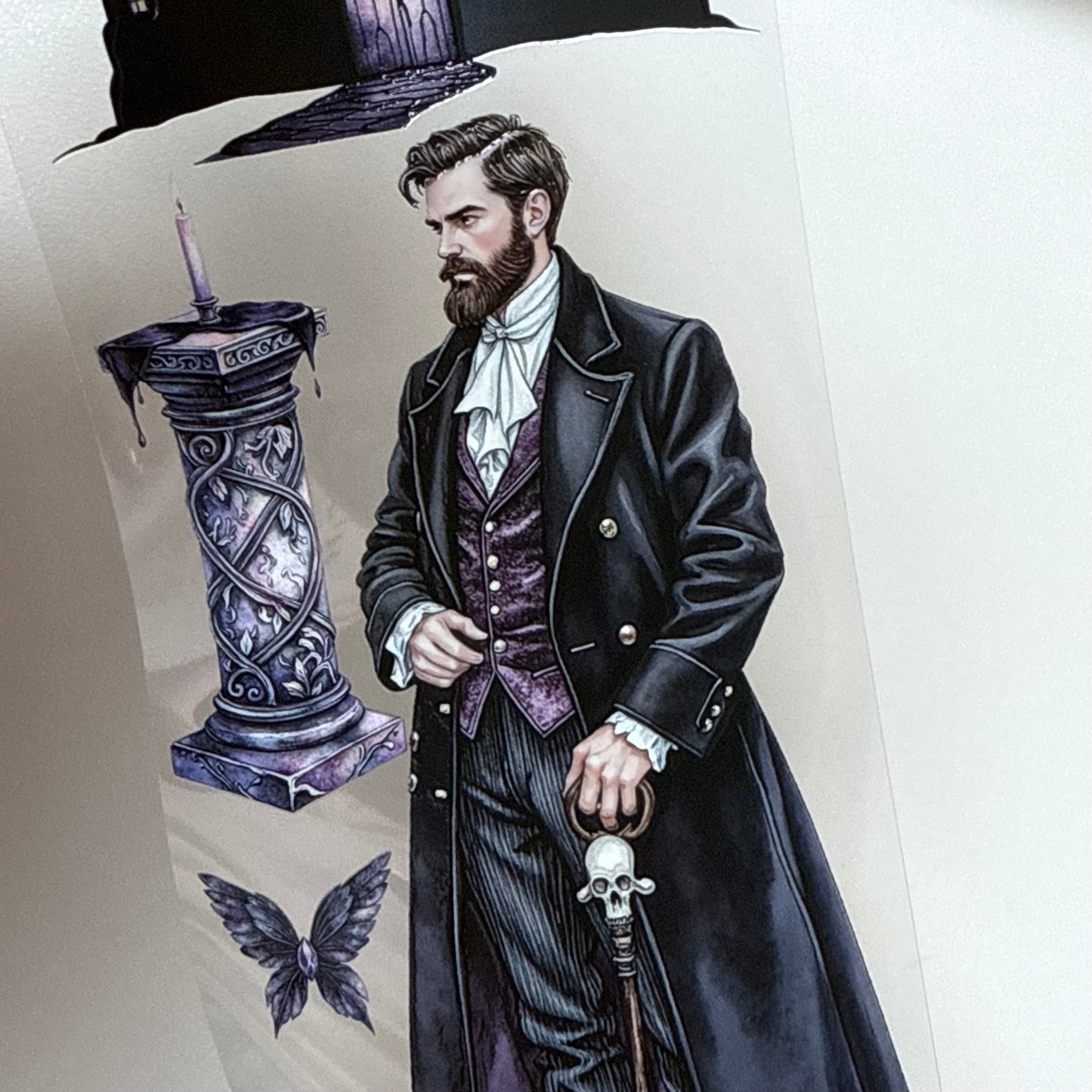 PET 3D raised Spider Queen and Dark Whispers tape,one roll fashion, junk journal, scrapbooking,bullet journal, card making.