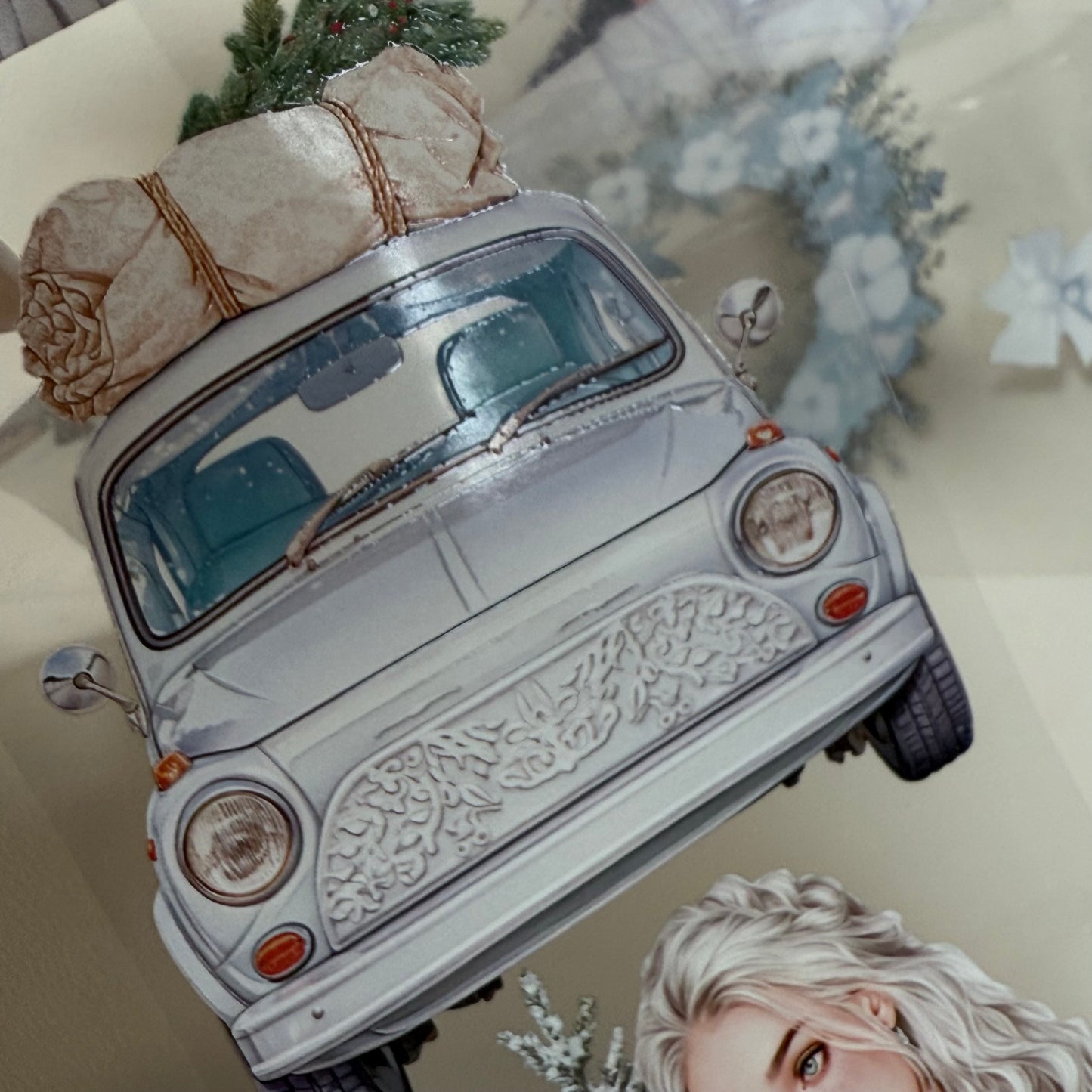 PET 3D raised Classy Old Money and White Luxe Crhistmas tape,one roll fashion, junk journal, scrapbooking,bullet journal, card making.