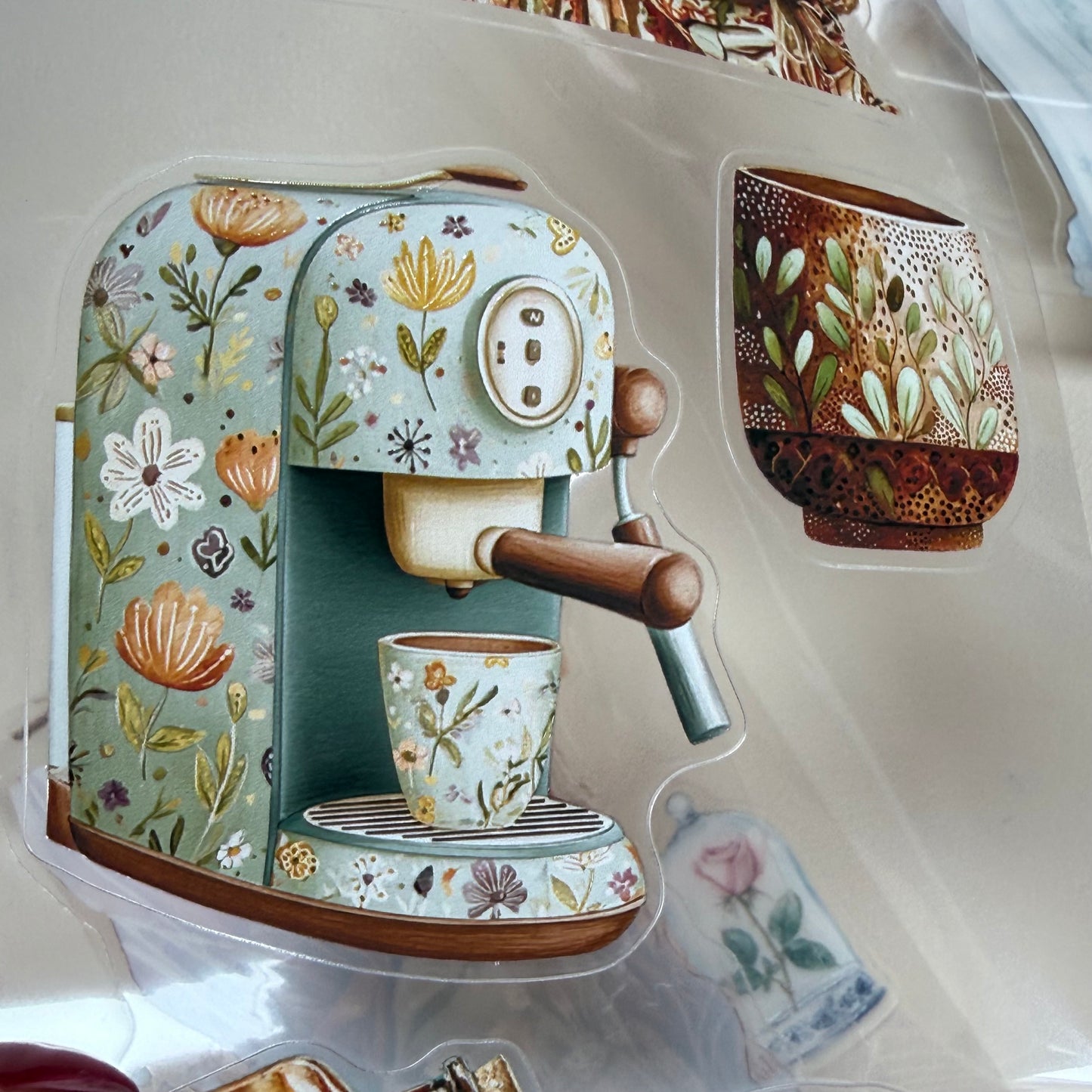 KISSCUT Cottage Bloom and Romantic Farmhouse PET 3D raised tape,one roll fashion, junk journal, scrapbooking,bullet journal, card making.