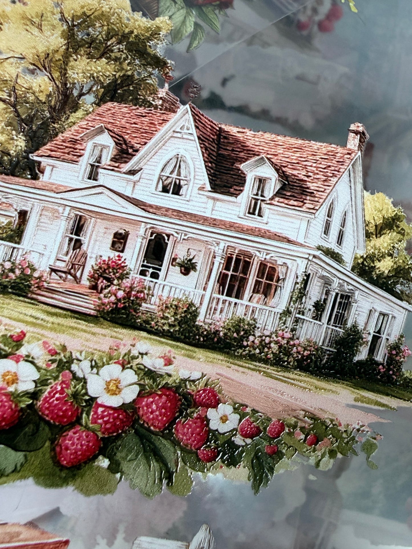 PET 3D raised Strawberry farm Landscape tape