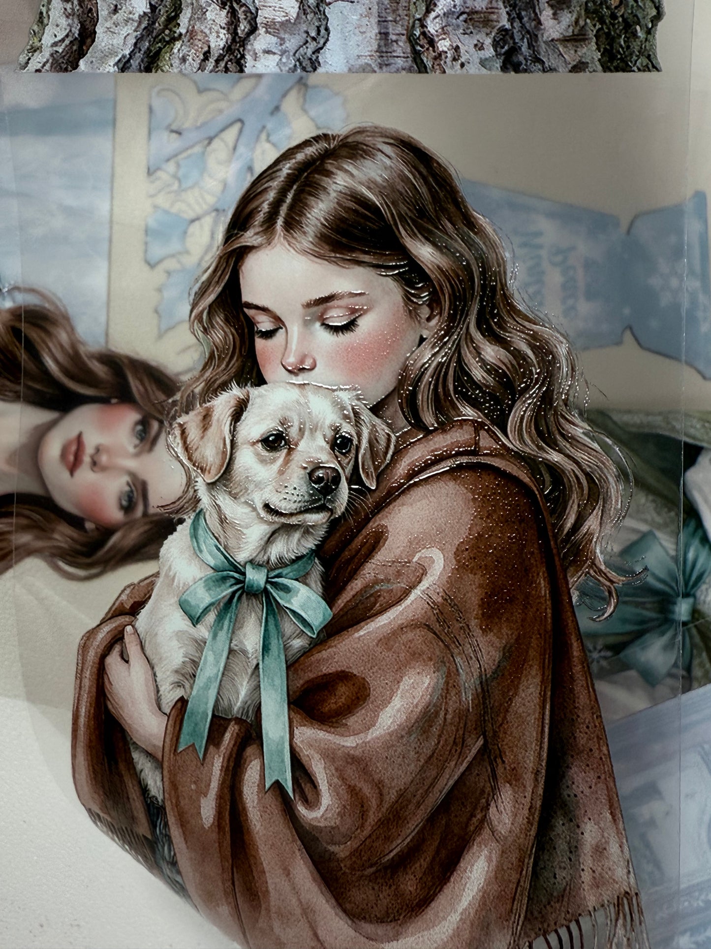 PET 3D raised Winter Wonderland2 and  Snowy Woodland tape,one roll fashion, junk journal, scrapbooking,bullet journal, card making.